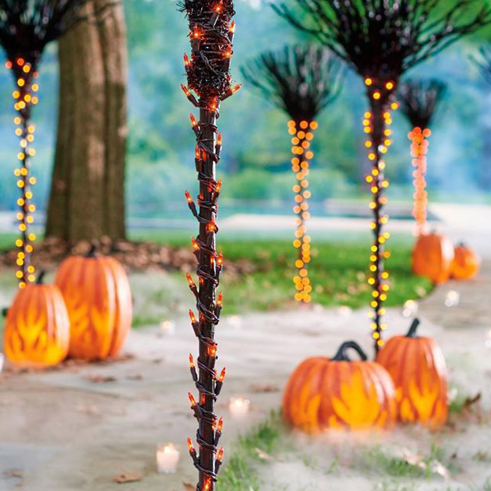 Halloween Pumpkin Lantern Battery Operated Jack O Lantern Flame Lighted view 5