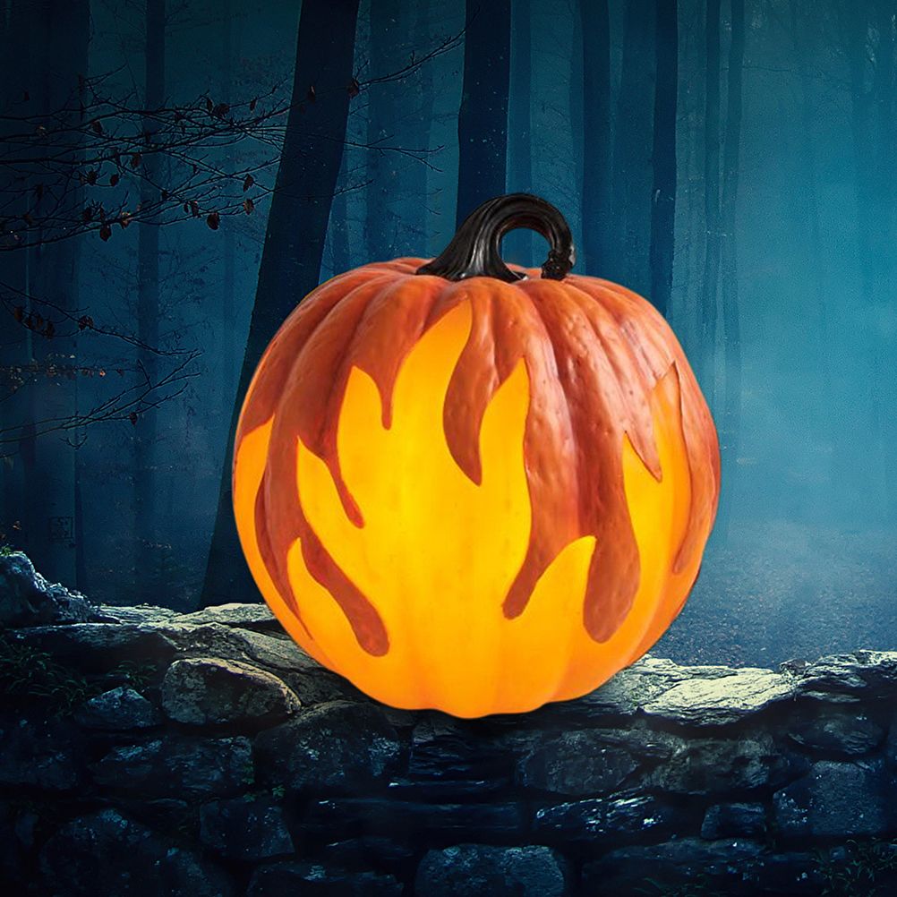 Halloween Pumpkin Lantern Battery Operated Jack O Lantern Flame Lighted view 6