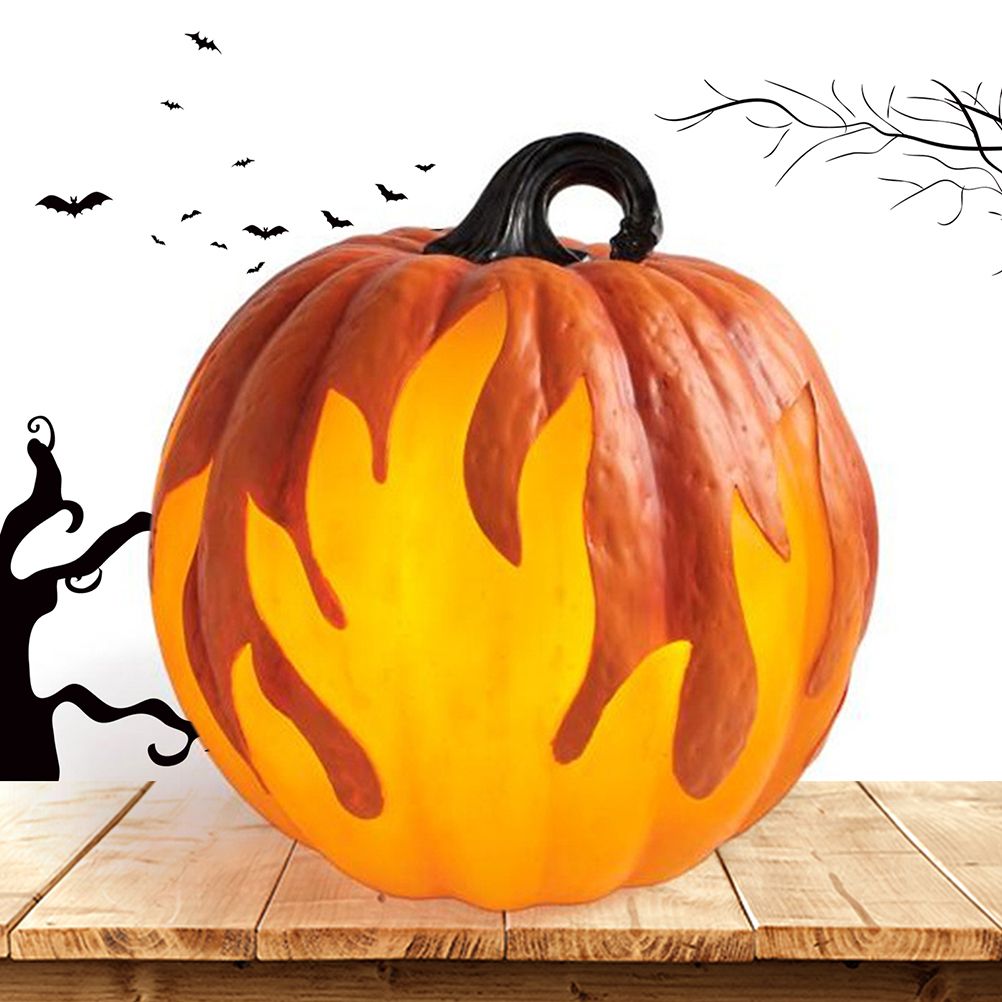 Halloween Pumpkin Lantern Battery Operated Jack O Lantern Flame Lighted view 11