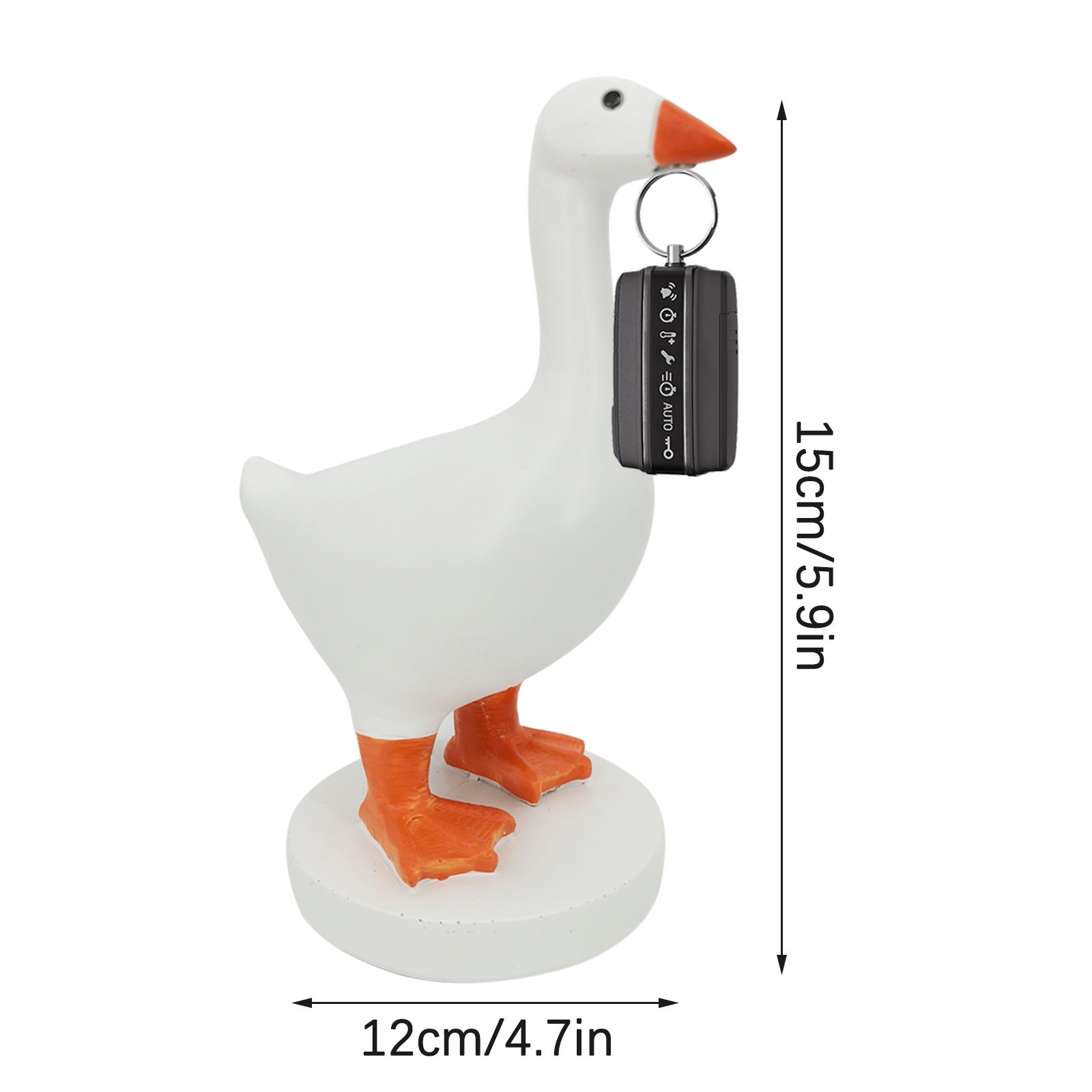 Magnetic Goose Key Holder Statue Cute Resin Key Holder Ornament with Base Home view 5