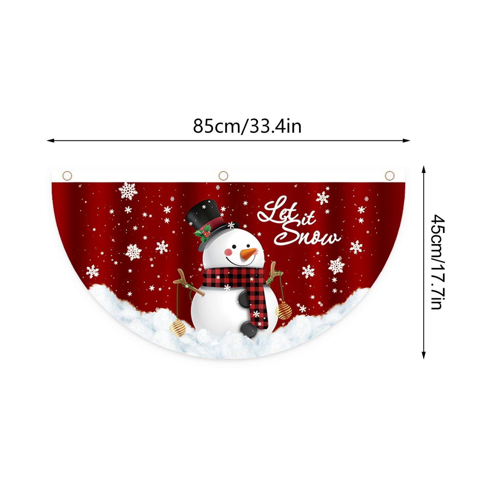 Christmas Fan Shaped Flags Outdoor Flag Doors Hang Christmas Decorations view 2