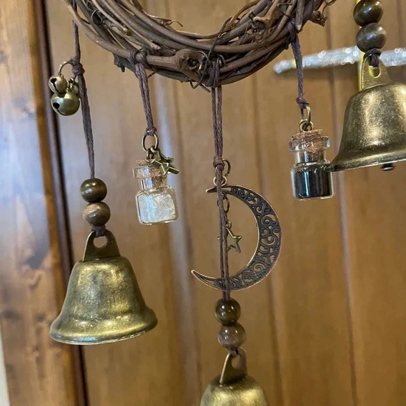 Wall Hanging Wind Chimes Praying for Blessings Bell Door Talisman Witchcraft view 3