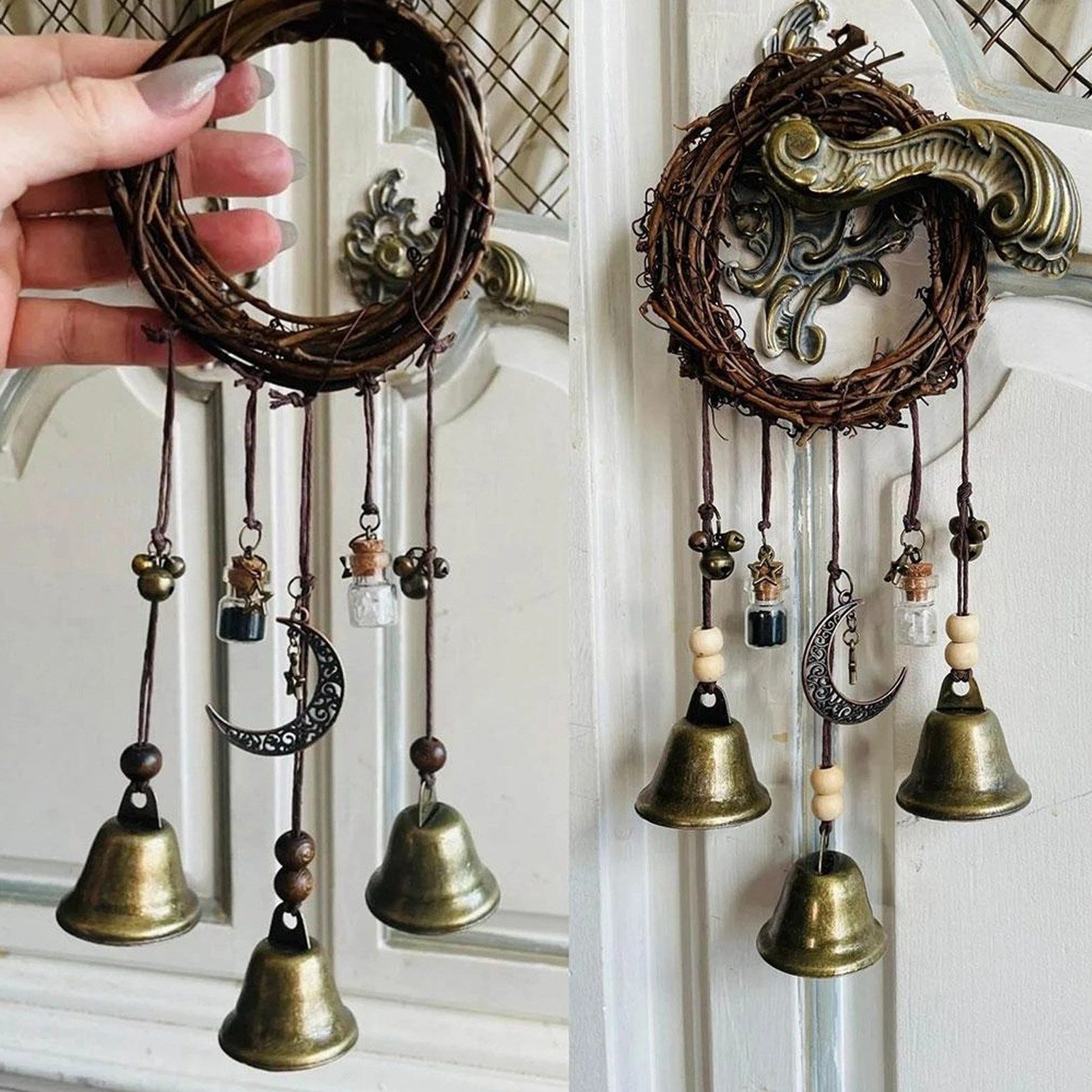 Wall Hanging Wind Chimes Praying for Blessings Bell Door Talisman Witchcraft view 7
