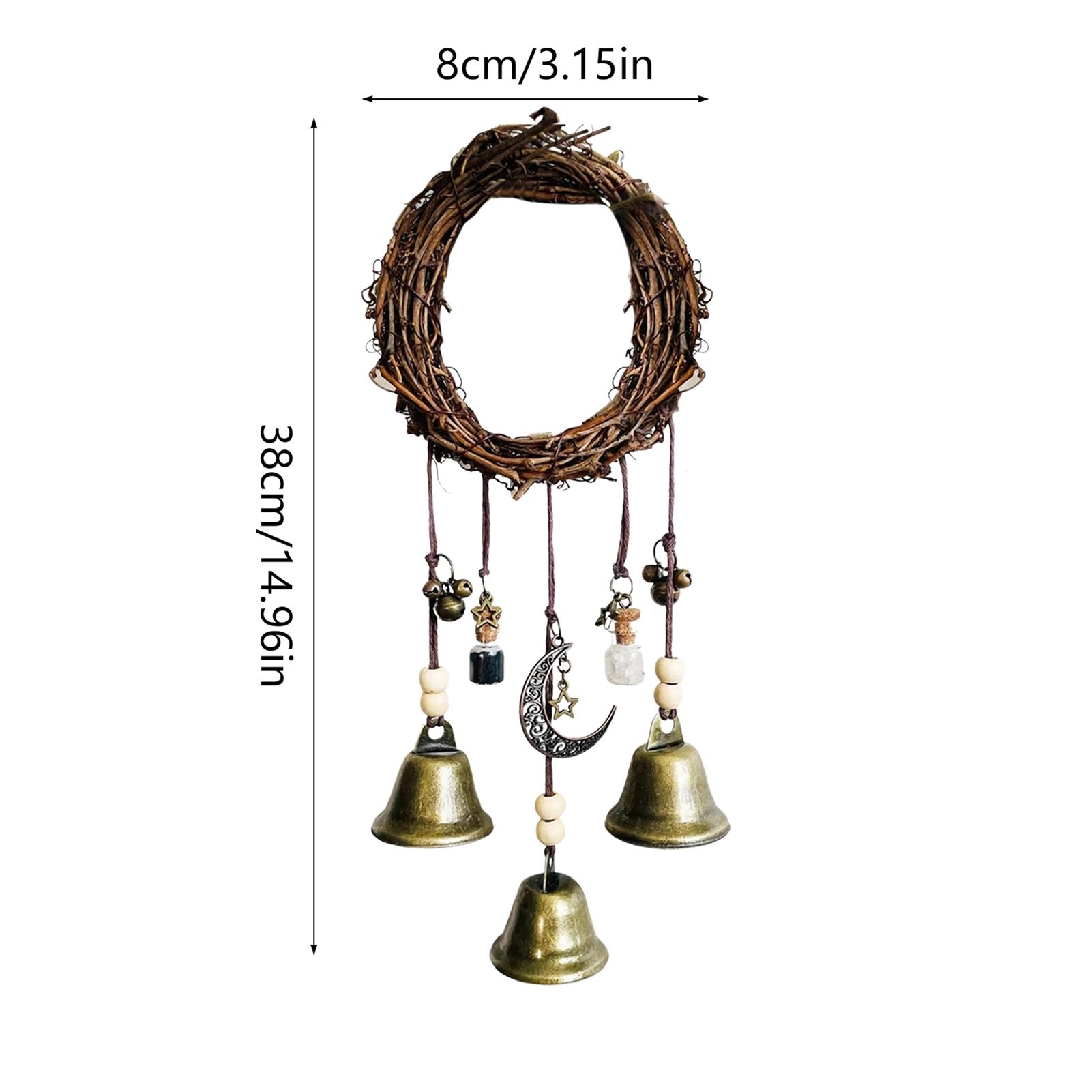 Wall Hanging Wind Chimes Praying for Blessings Bell Door Talisman Witchcraft view 9
