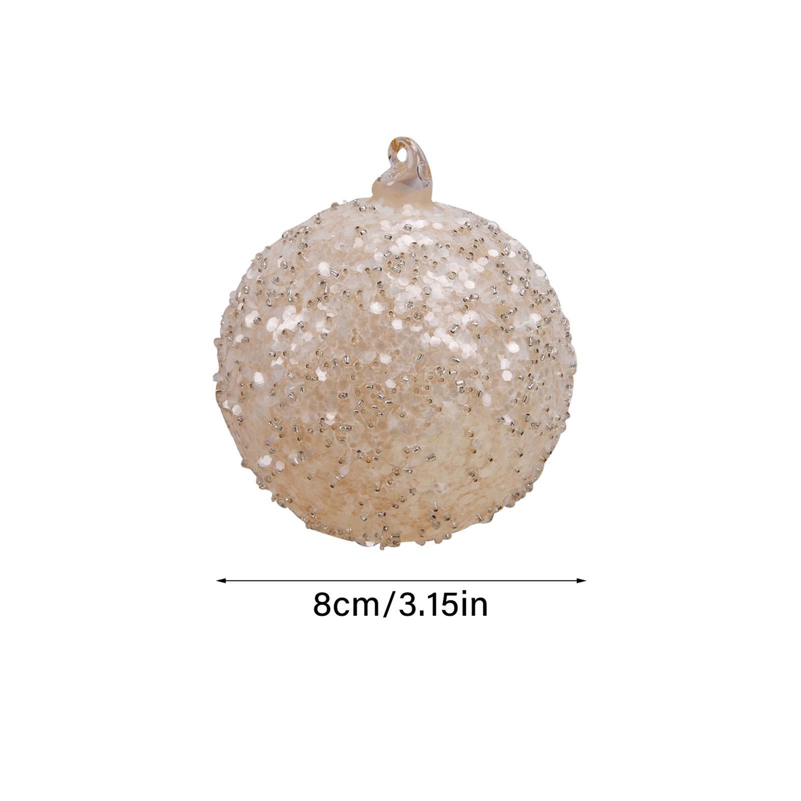 Christmas Ball Ornament Sequins Glass Balls Hanging Globe Decoration for view 5