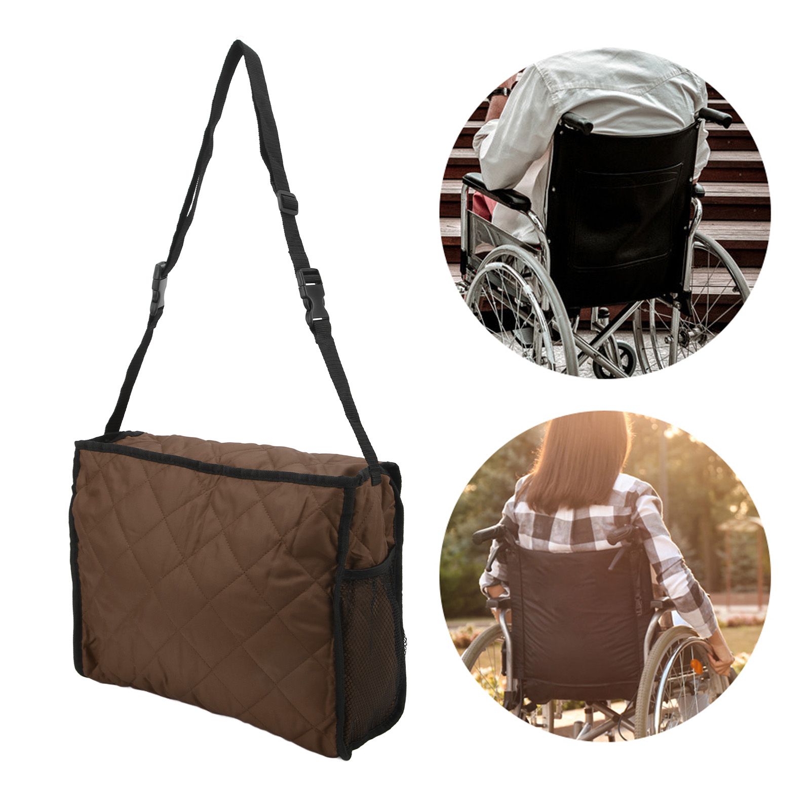 Wheelchair Hanging Storage Bag Quilted Cotton Household Walker Accessories for view 11