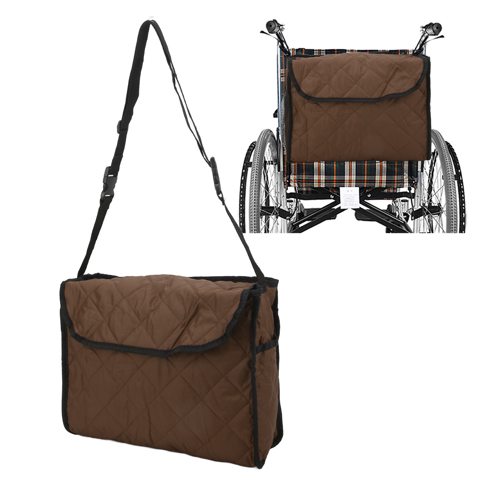 Wheelchair Hanging Storage Bag Quilted Cotton Household Walker Accessories for view 12