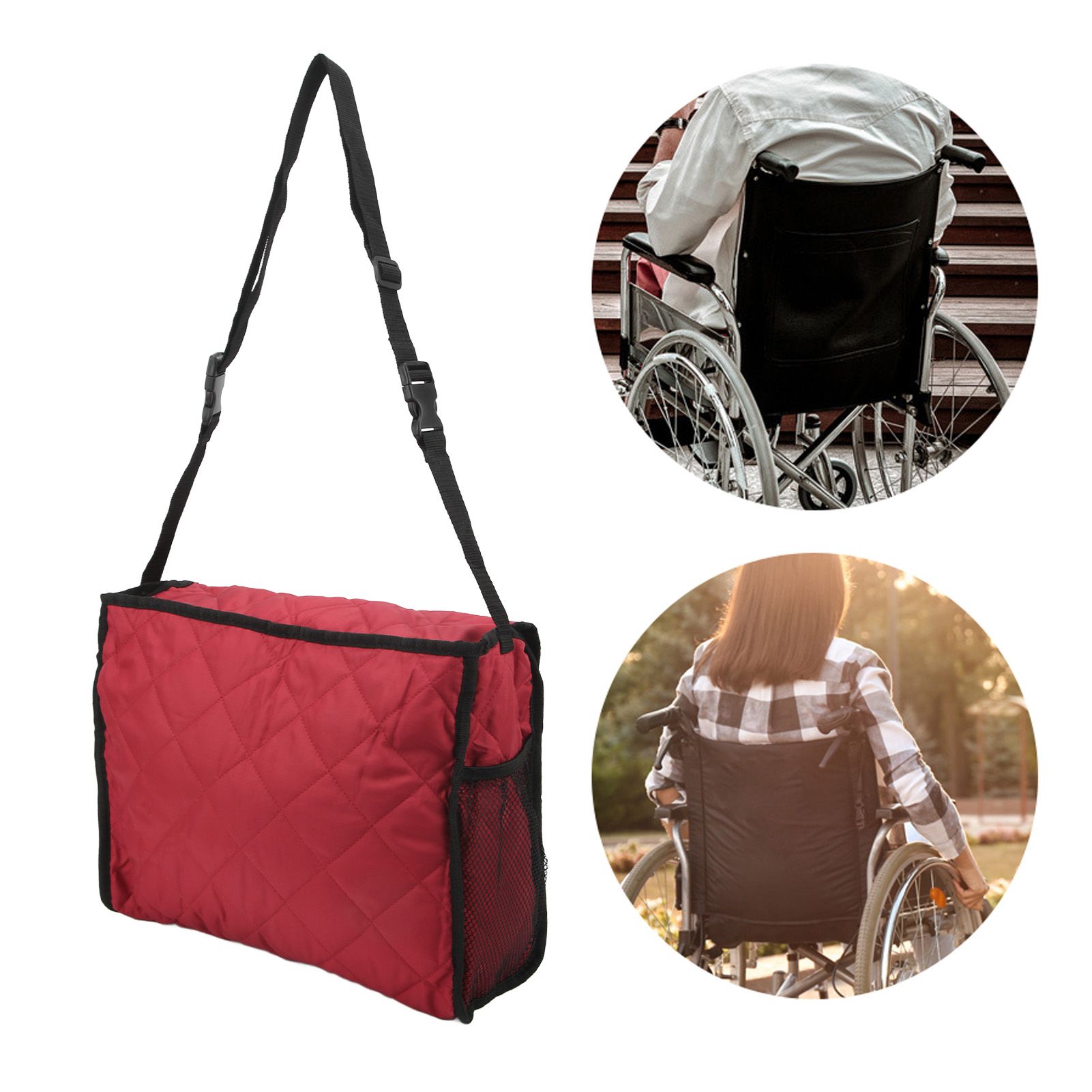 Wheelchair Hanging Storage Bag Quilted Cotton Household Walker Accessories for view 11