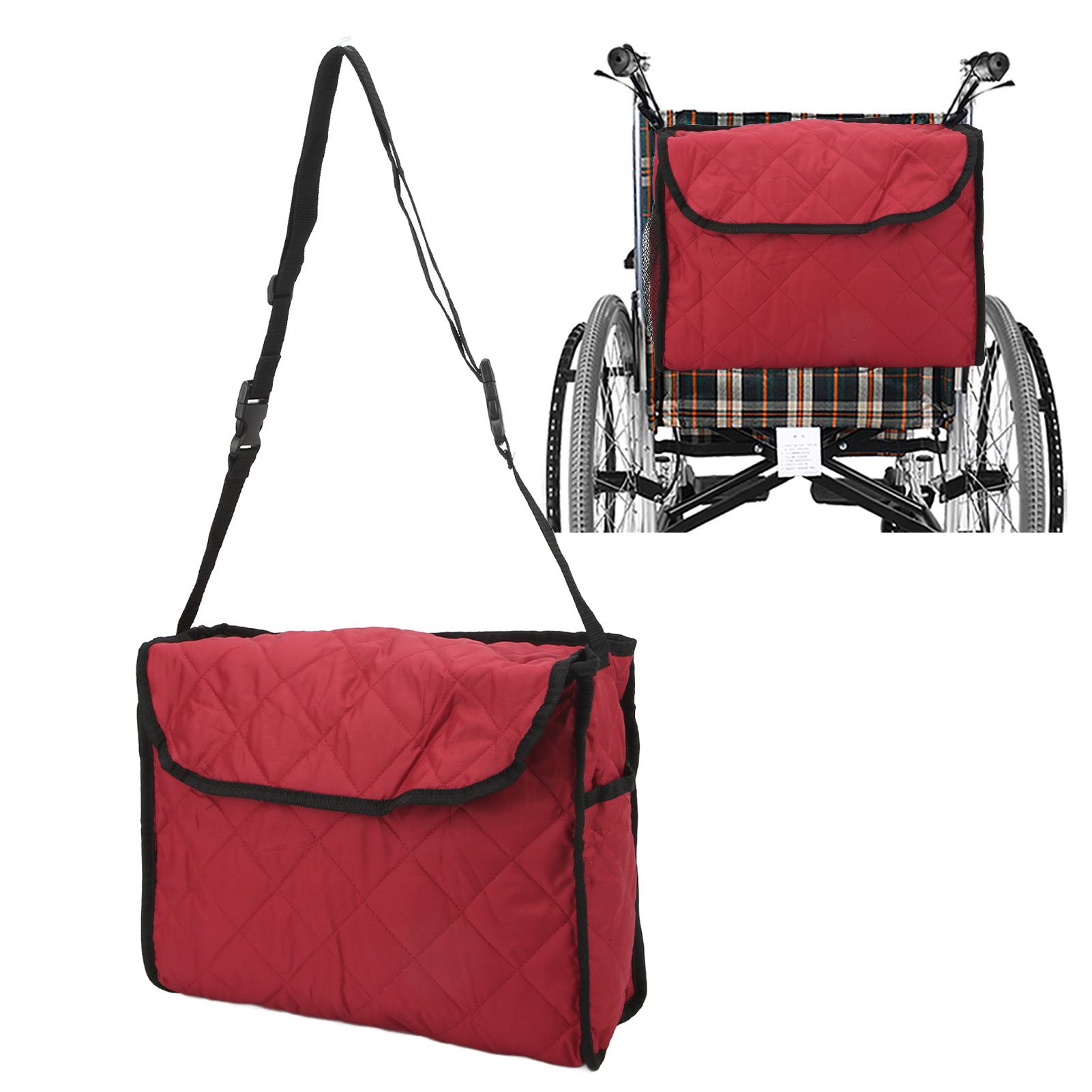 Wheelchair Hanging Storage Bag Quilted Cotton Household Walker Accessories for view 12