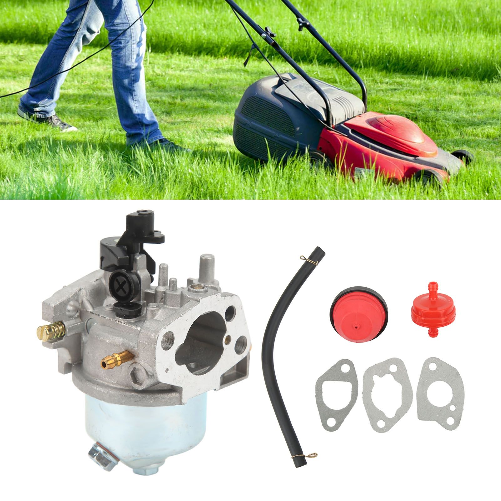 Carburetor Engine Aluminium Grass Mower Carburetor Replacement for Garden view 12