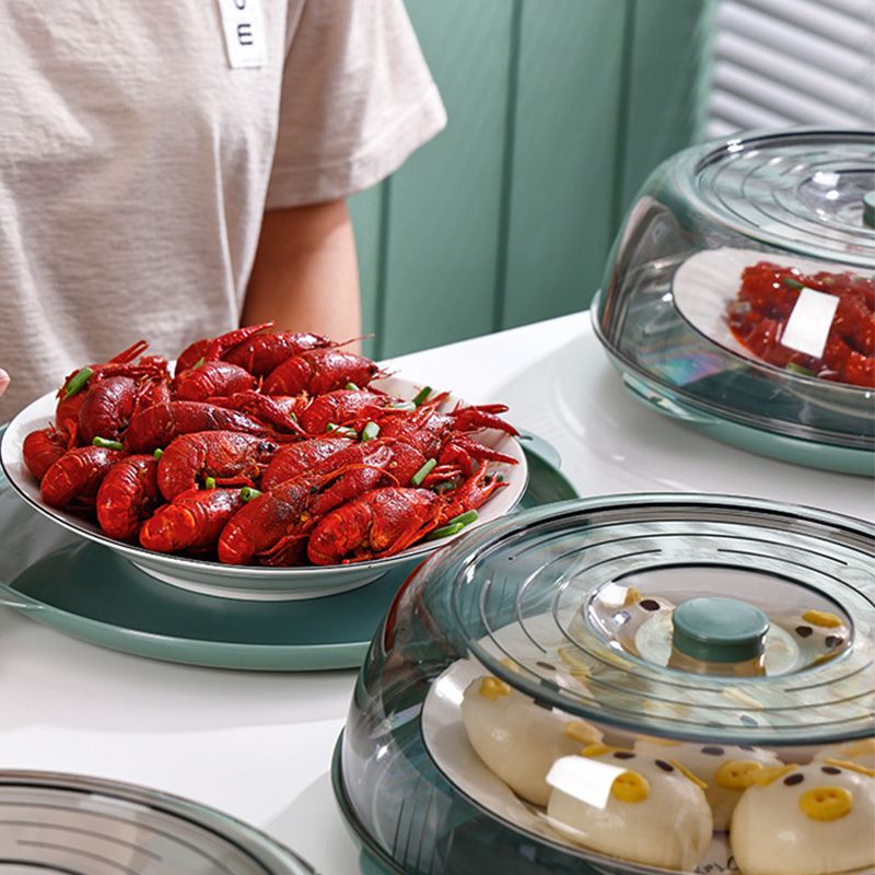 Dish Cover PET Heat Insulation Storage Transparent Dustproof for Home Picnic view 7