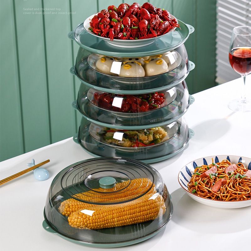 Dish Cover PET Heat Insulation Storage Transparent Dustproof for Home Picnic view 8