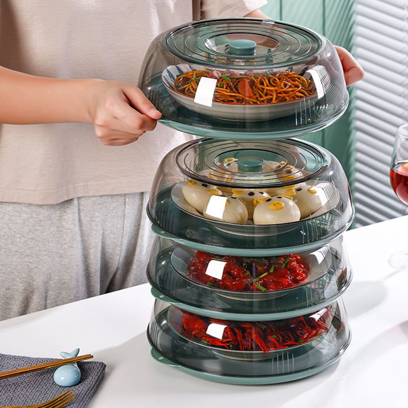 Dish Cover PET Heat Insulation Storage Transparent Dustproof for Home Picnic view 9