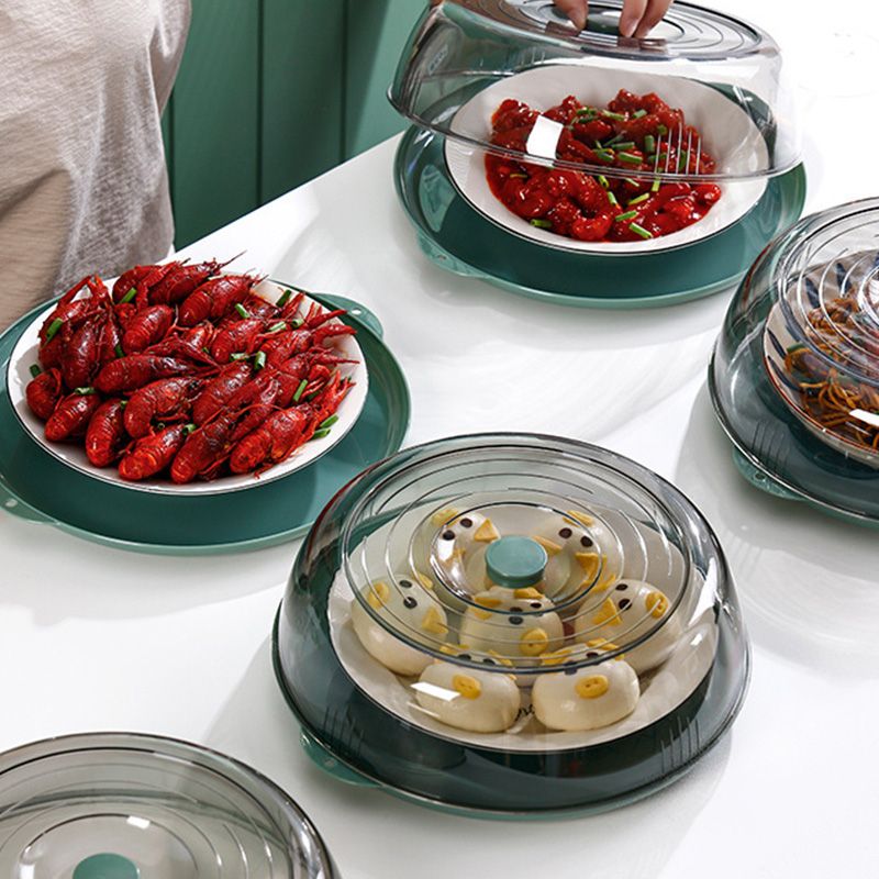Dish Cover PET Heat Insulation Storage Transparent Dustproof for Home Picnic view 13