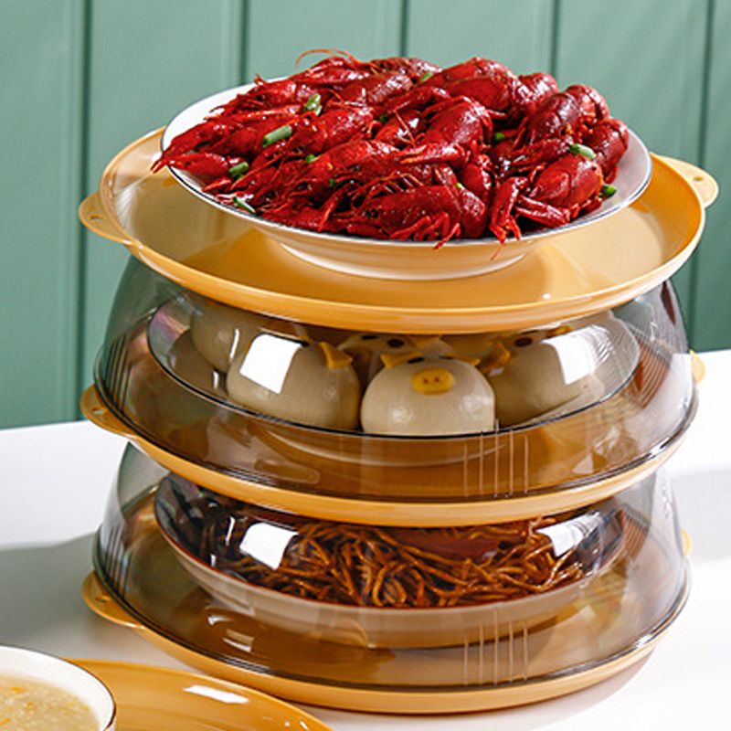 Dish Cover PET Heat Insulation Storage Transparent Dustproof for Home Picnic view 5