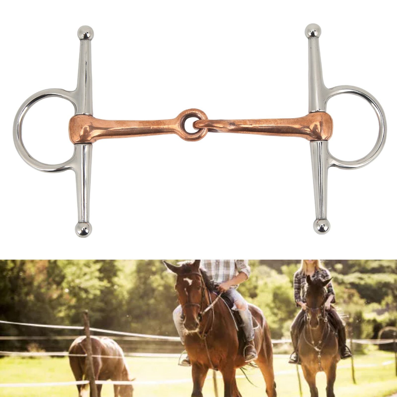 Horse Full Cheek Snaffle Stainless Steel Ring Snaffle Bit for Outdoor Horse view 12