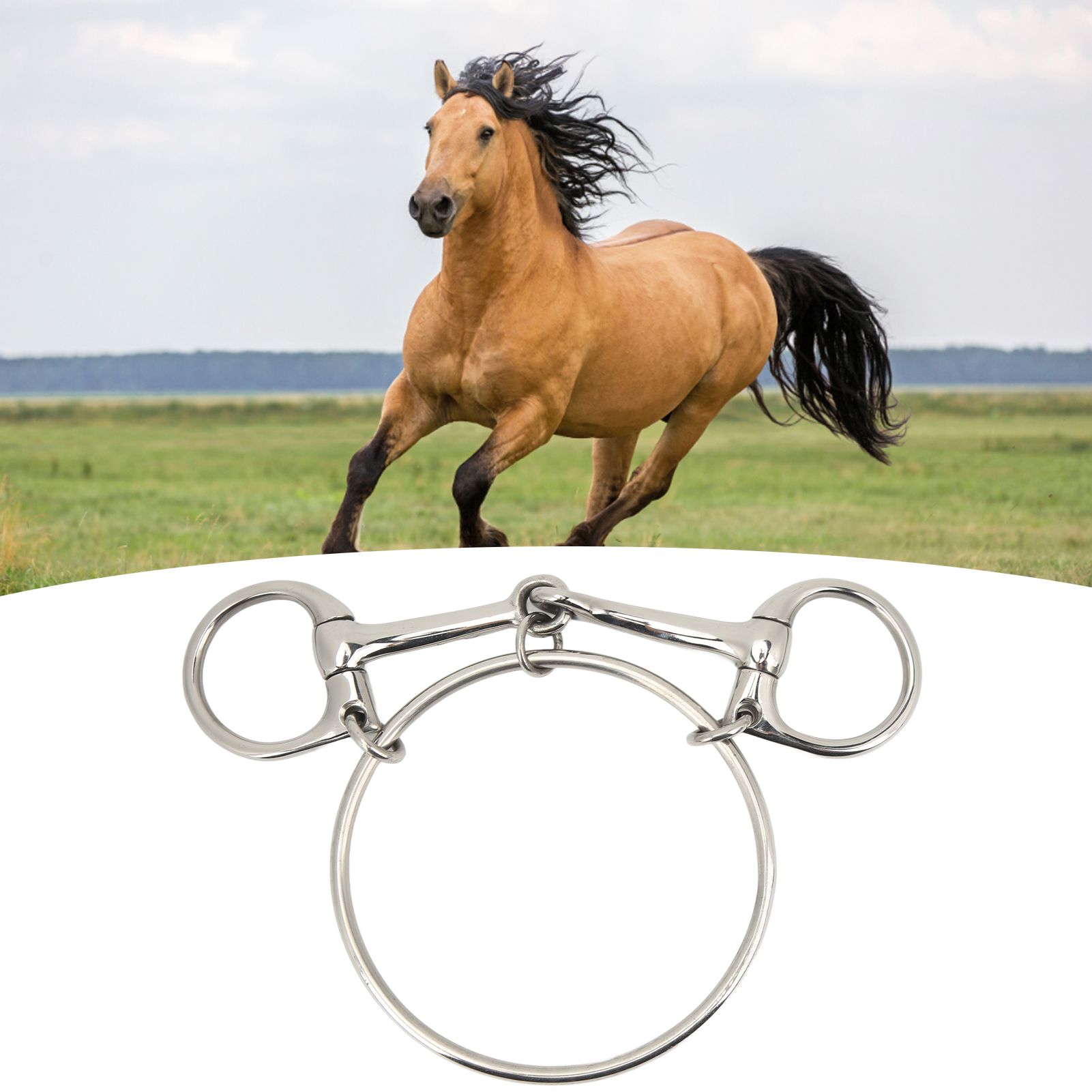 125mm Stainless Steel Horse Mouth Bit 5 Inch Horse Bits Outdoor Training Loose view 10