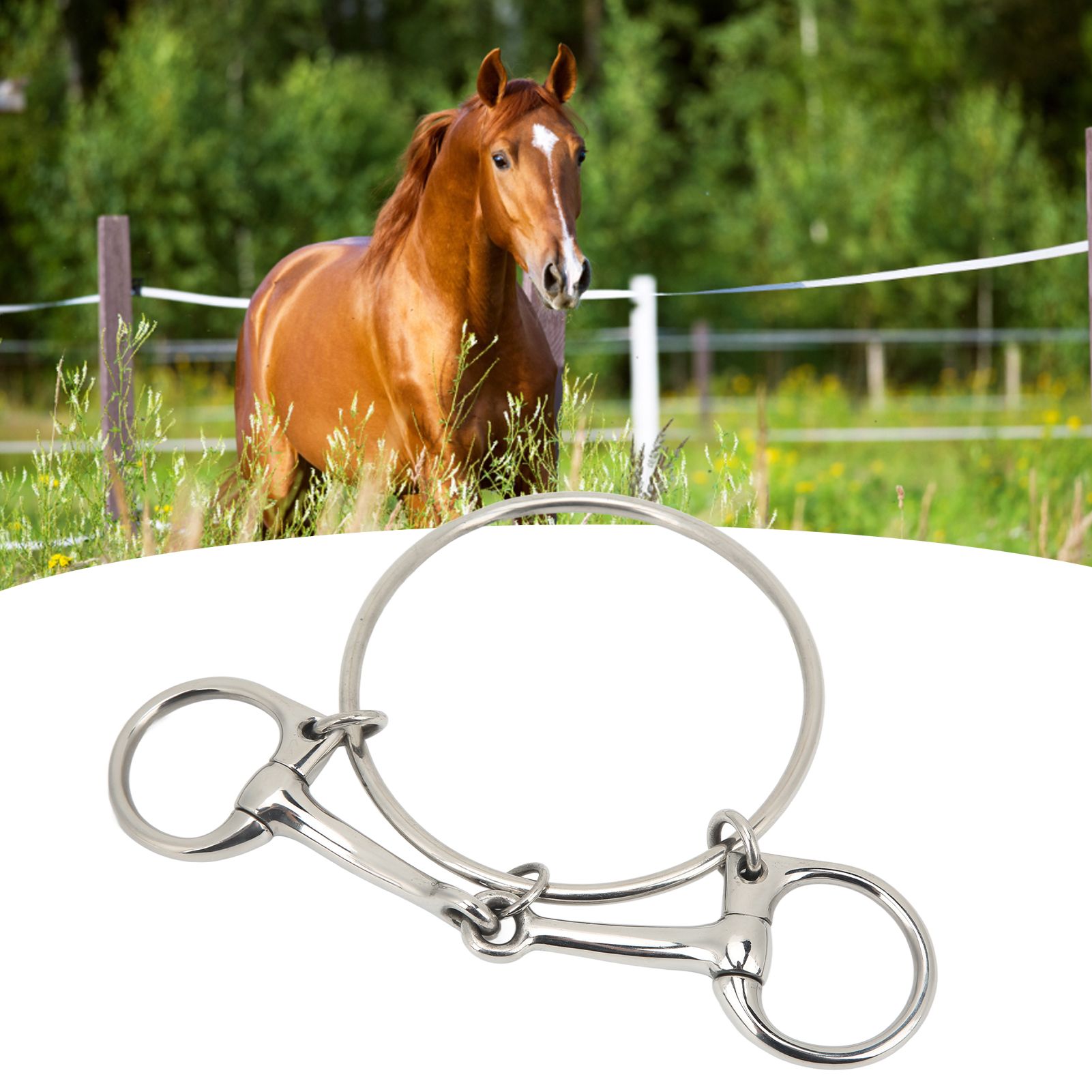 125mm Stainless Steel Horse Mouth Bit 5 Inch Horse Bits Outdoor Training Loose view 11
