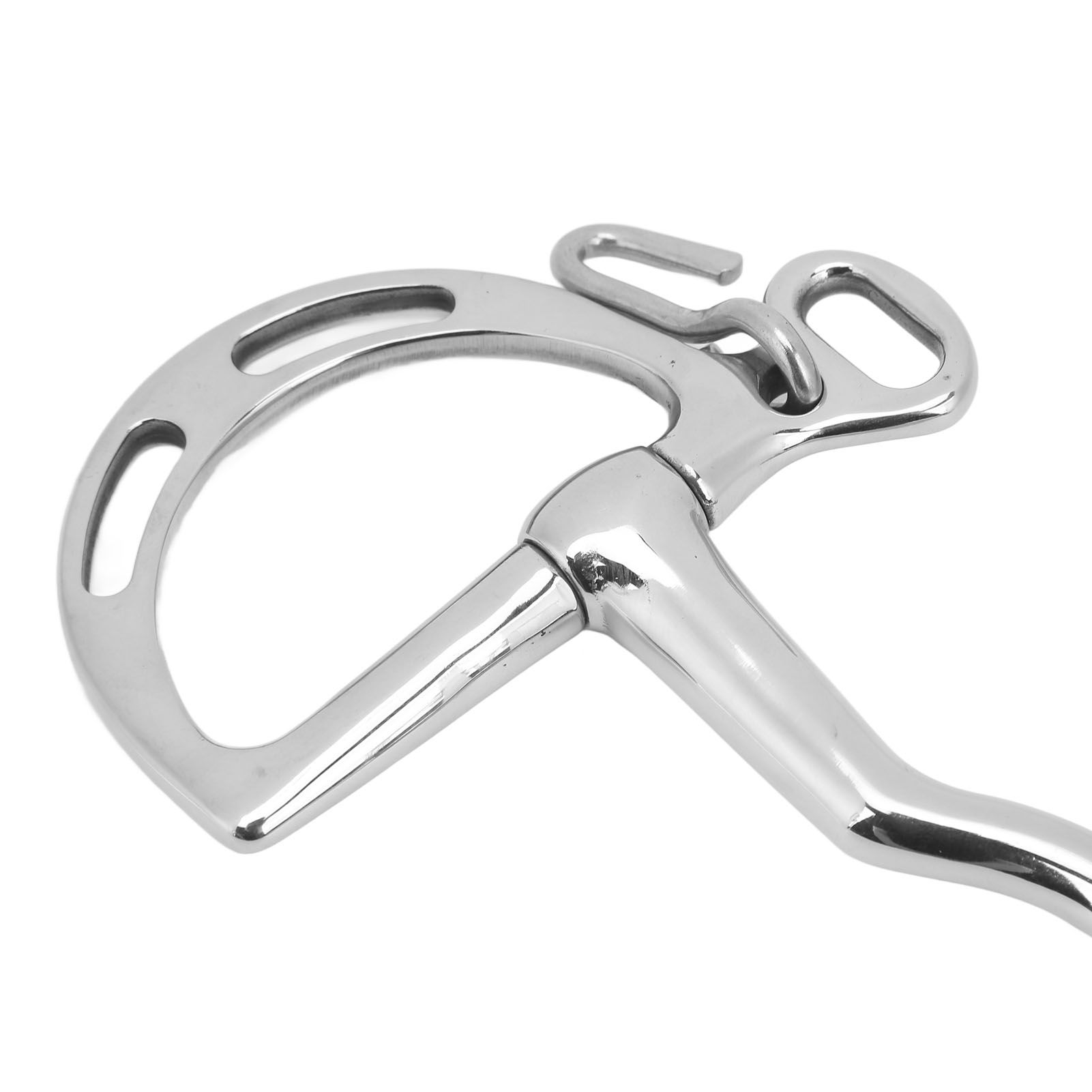 D Ring Horse Bit Stainless Steel Horse Mouth Snaffle Bit with Chain for 135mm view 14