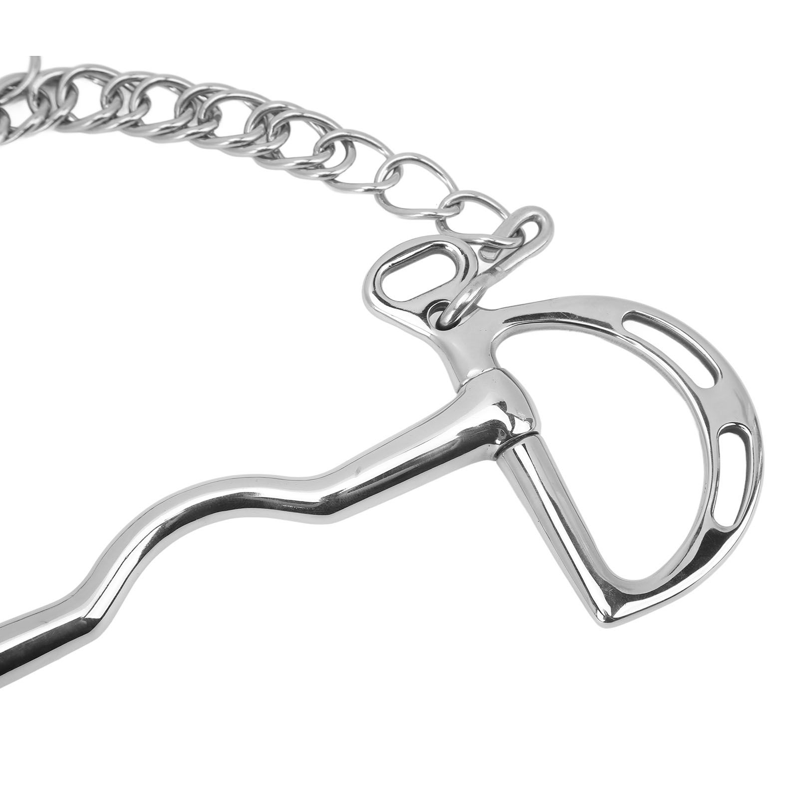 D Ring Horse Bit Stainless Steel Horse Mouth Snaffle Bit with Chain for 135mm view 15