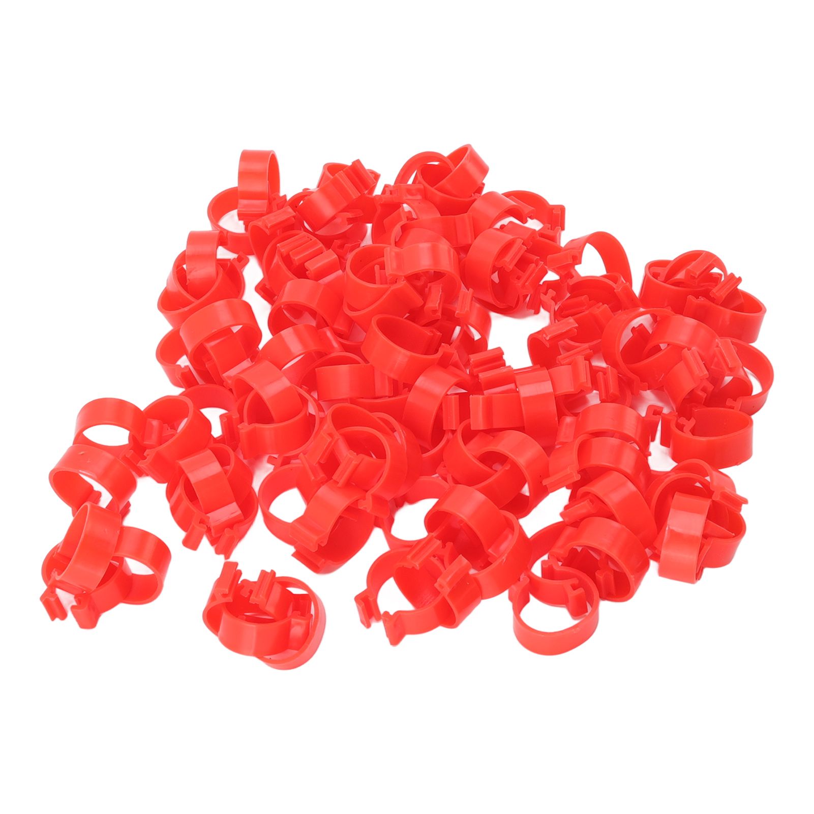 100pcs Poultry Feet Rings PP Plastic Reusable Chicken Duck Goose Leg Bands for — image 1