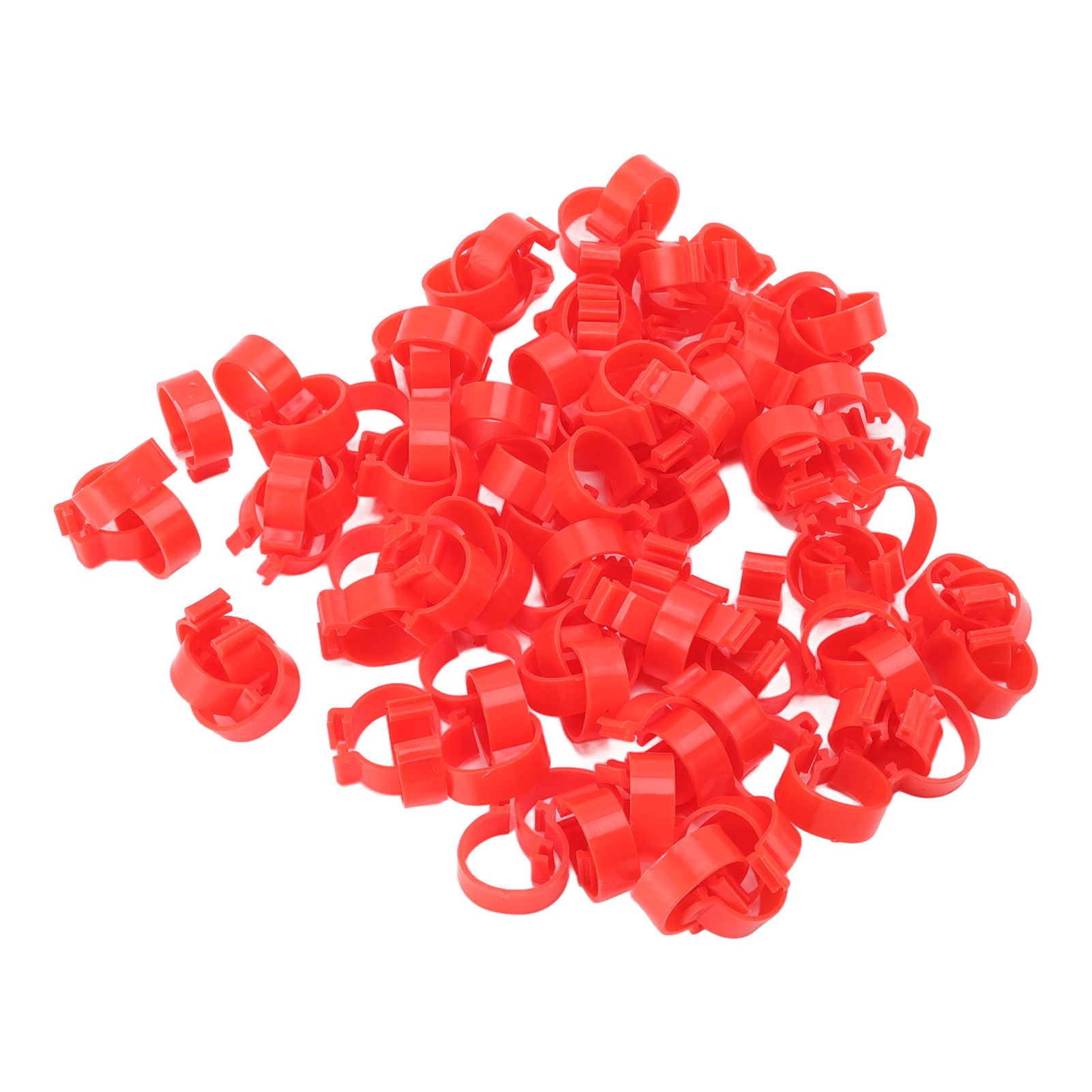 100pcs Poultry Feet Rings PP Plastic Reusable Chicken Duck Goose Leg Bands for view 3