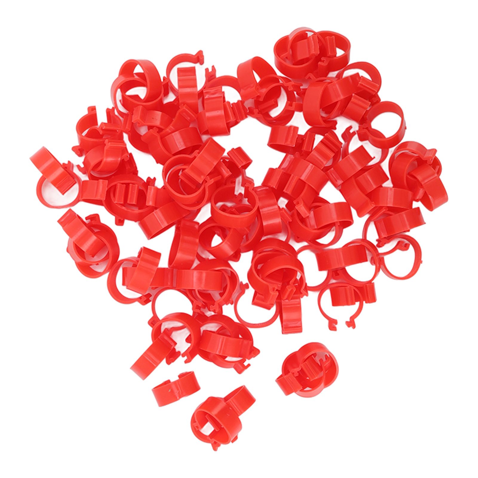 100pcs Poultry Feet Rings PP Plastic Reusable Chicken Duck Goose Leg Bands for view 2