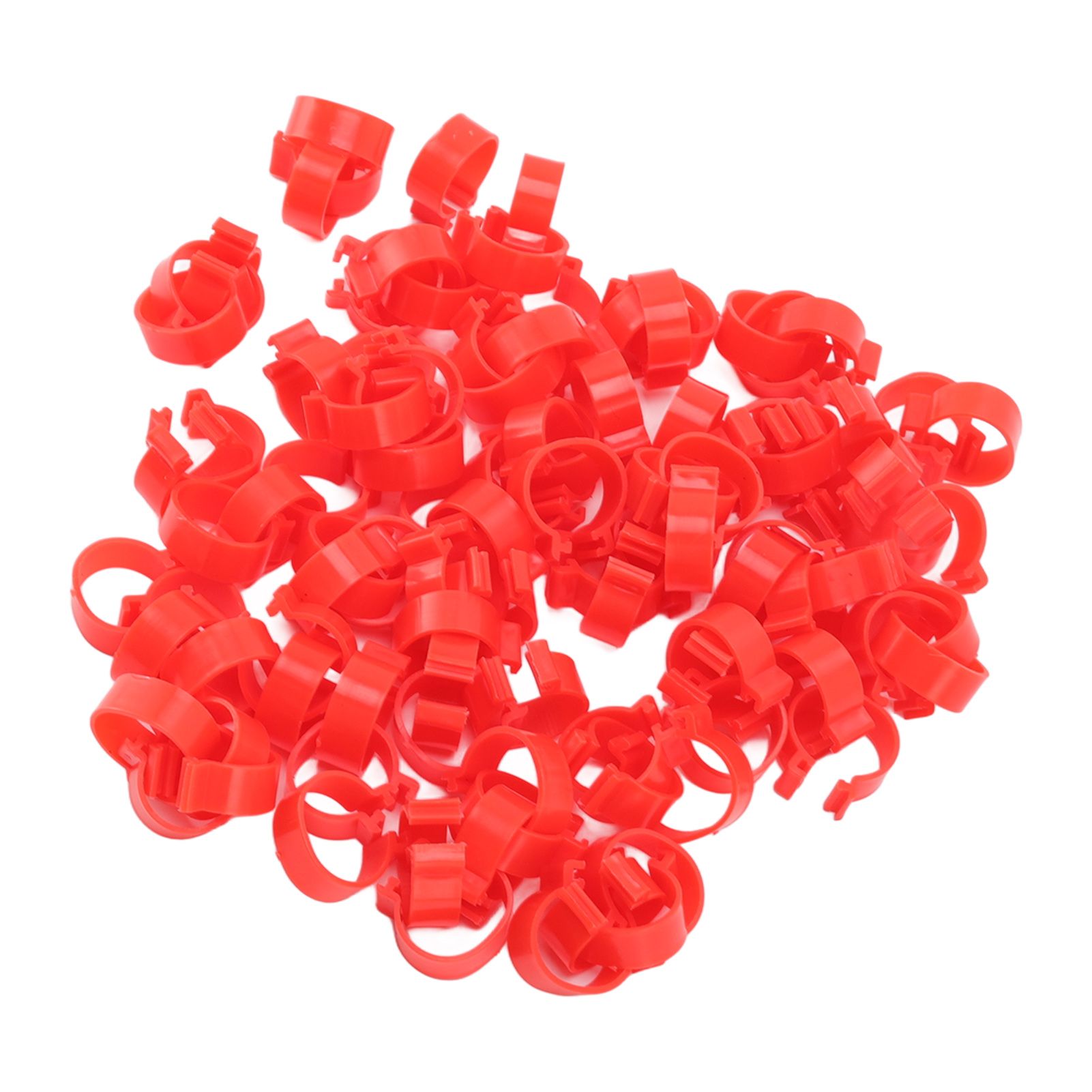 100pcs Poultry Feet Rings PP Plastic Reusable Chicken Duck Goose Leg Bands for view 4