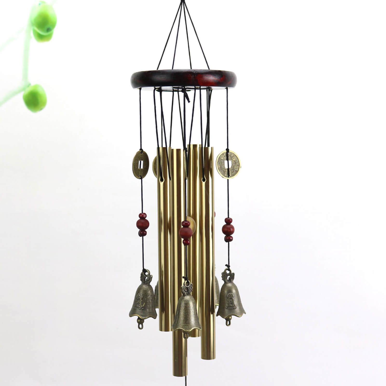 Metal Wooden Bell Wind Chimes Wall Hanging Home Decorative Pendants for Door view 5
