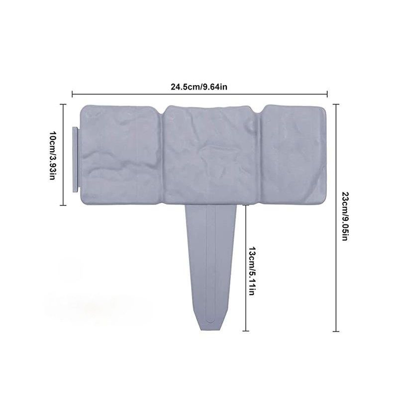 Garden Fence Border Plastic Stone Effect Flowerbed Grass Lawn Plant Decorative view 2