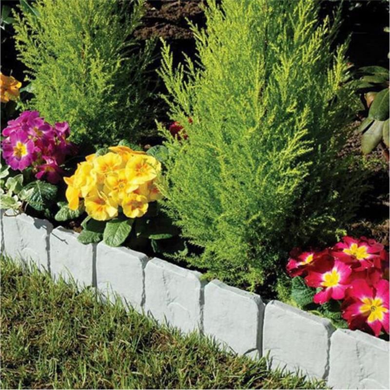 Garden Fence Border Plastic Stone Effect Flowerbed Grass Lawn Plant Decorative view 11