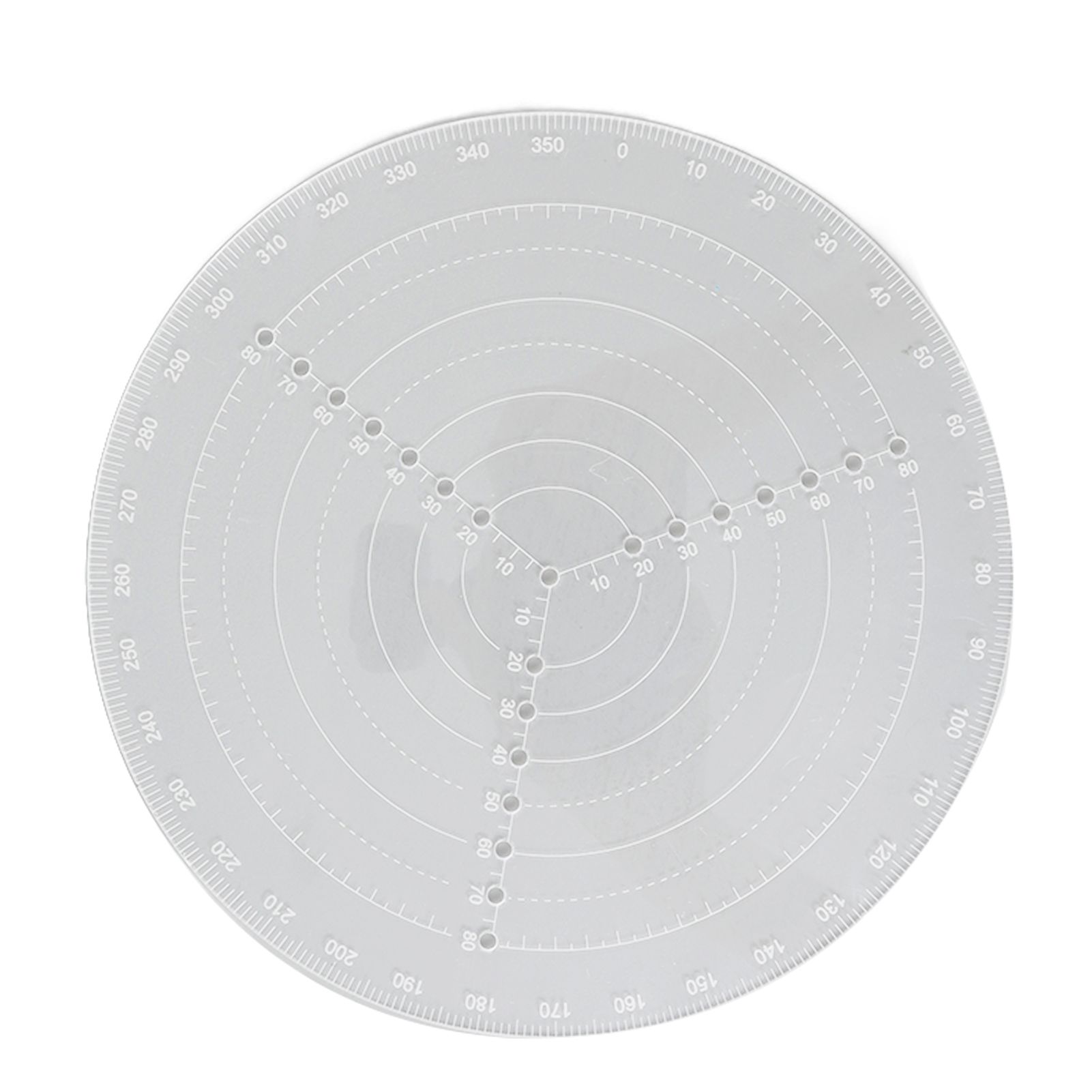 Round Center Finder Acrylic Semi Transparent Compass Drawing Measurement Tools view 9