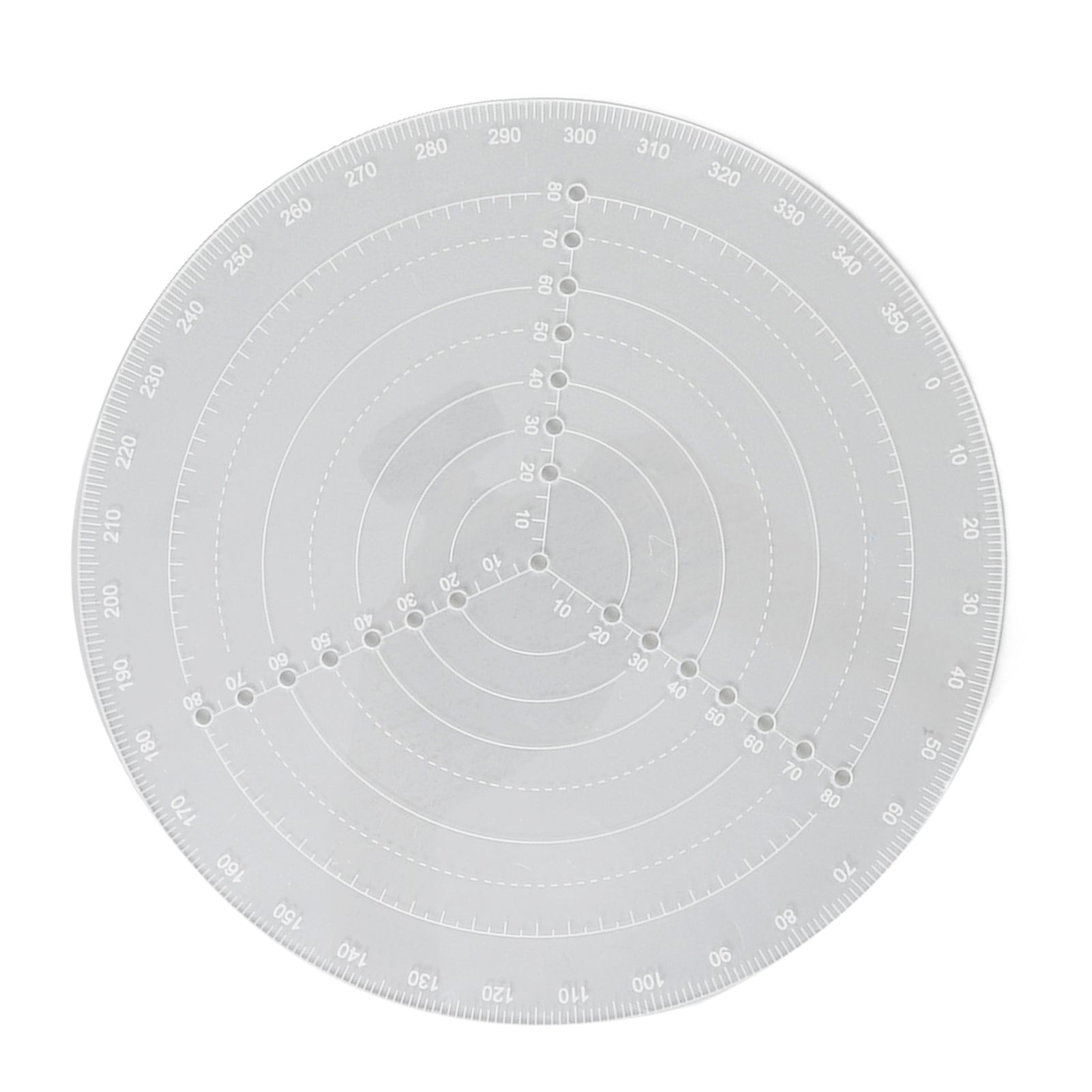 Round Center Finder Acrylic Semi Transparent Compass Drawing Measurement Tools view 10