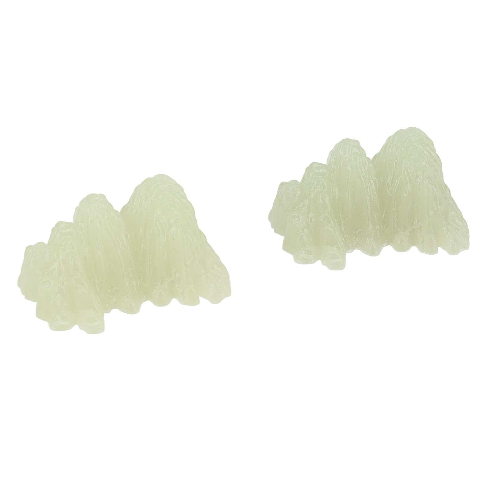 2Pcs Green Fluorite Mineral Crystal Specimen Desktop Simulation Super Bright view 4