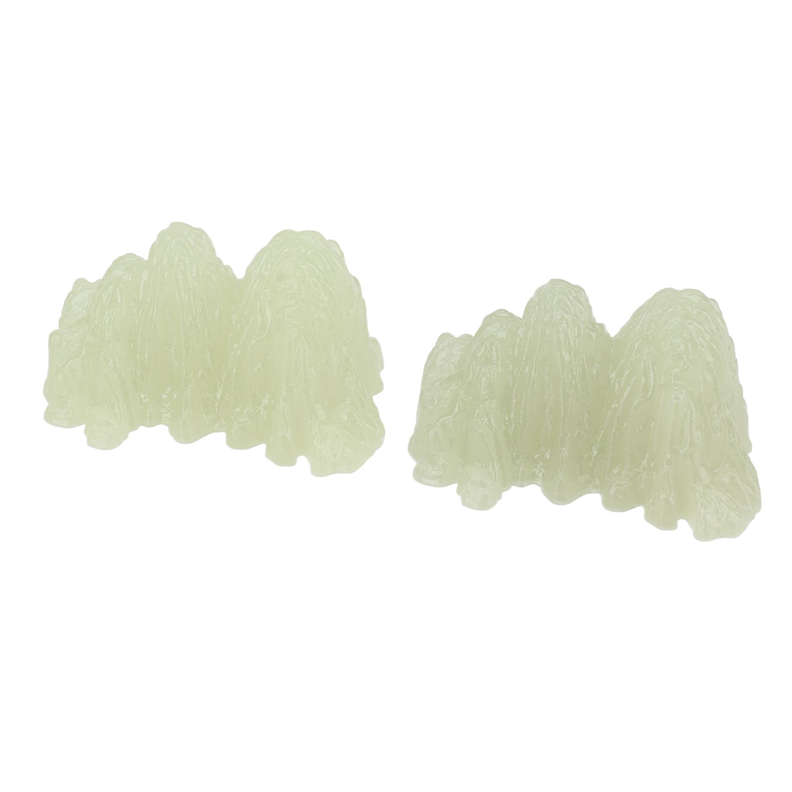 2Pcs Green Fluorite Mineral Crystal Specimen Desktop Simulation Super Bright view 5
