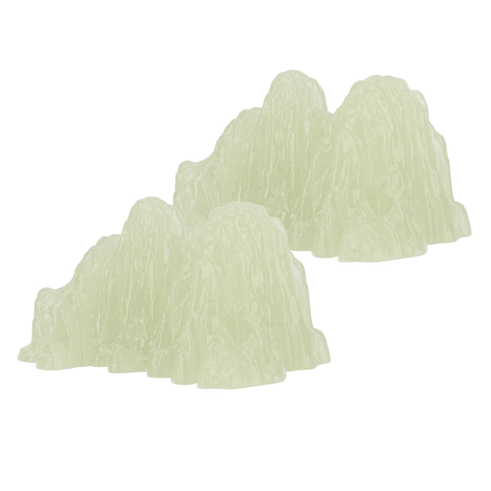 2Pcs Green Fluorite Mineral Crystal Specimen Desktop Simulation Super Bright view 7