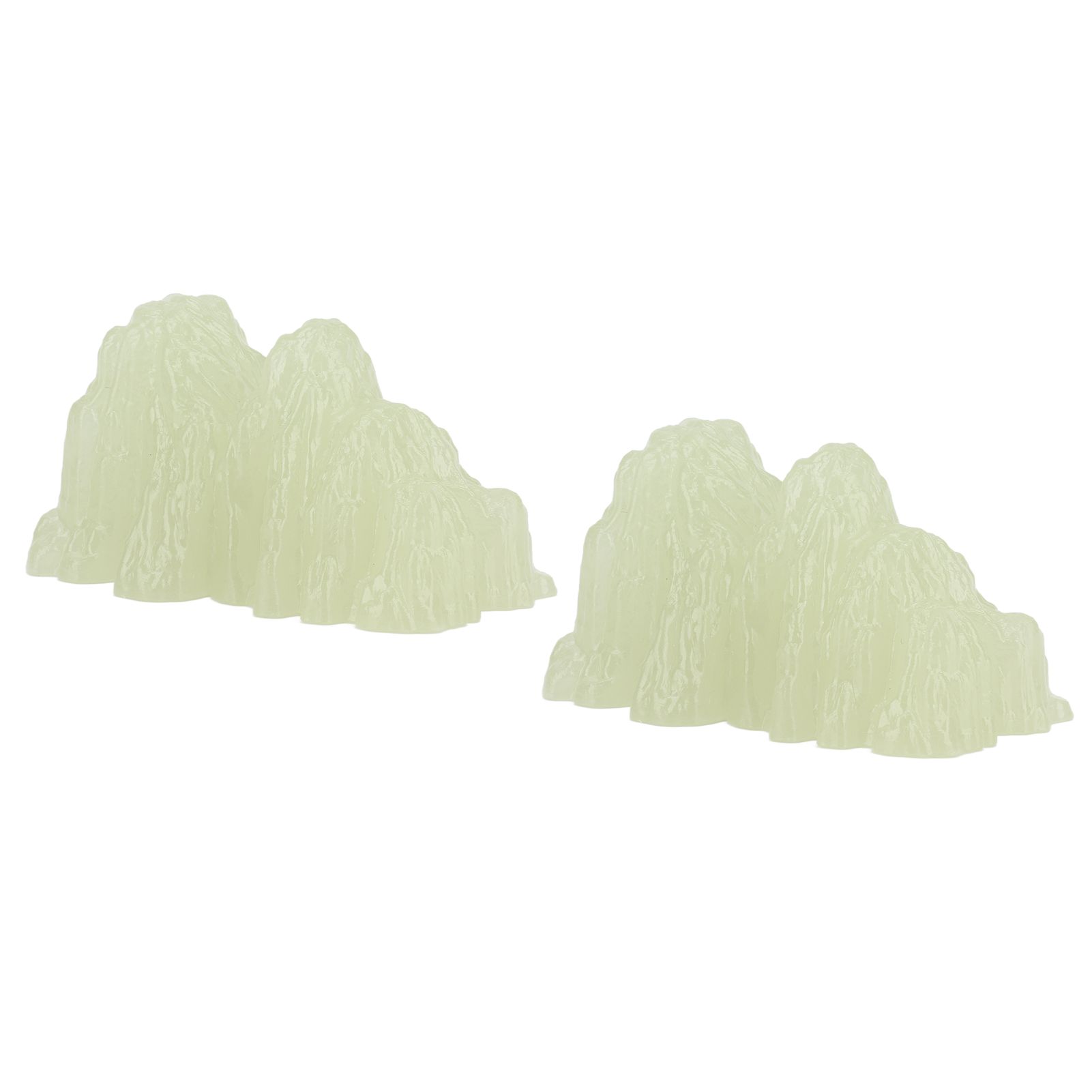 2Pcs Green Fluorite Mineral Crystal Specimen Desktop Simulation Super Bright view 8