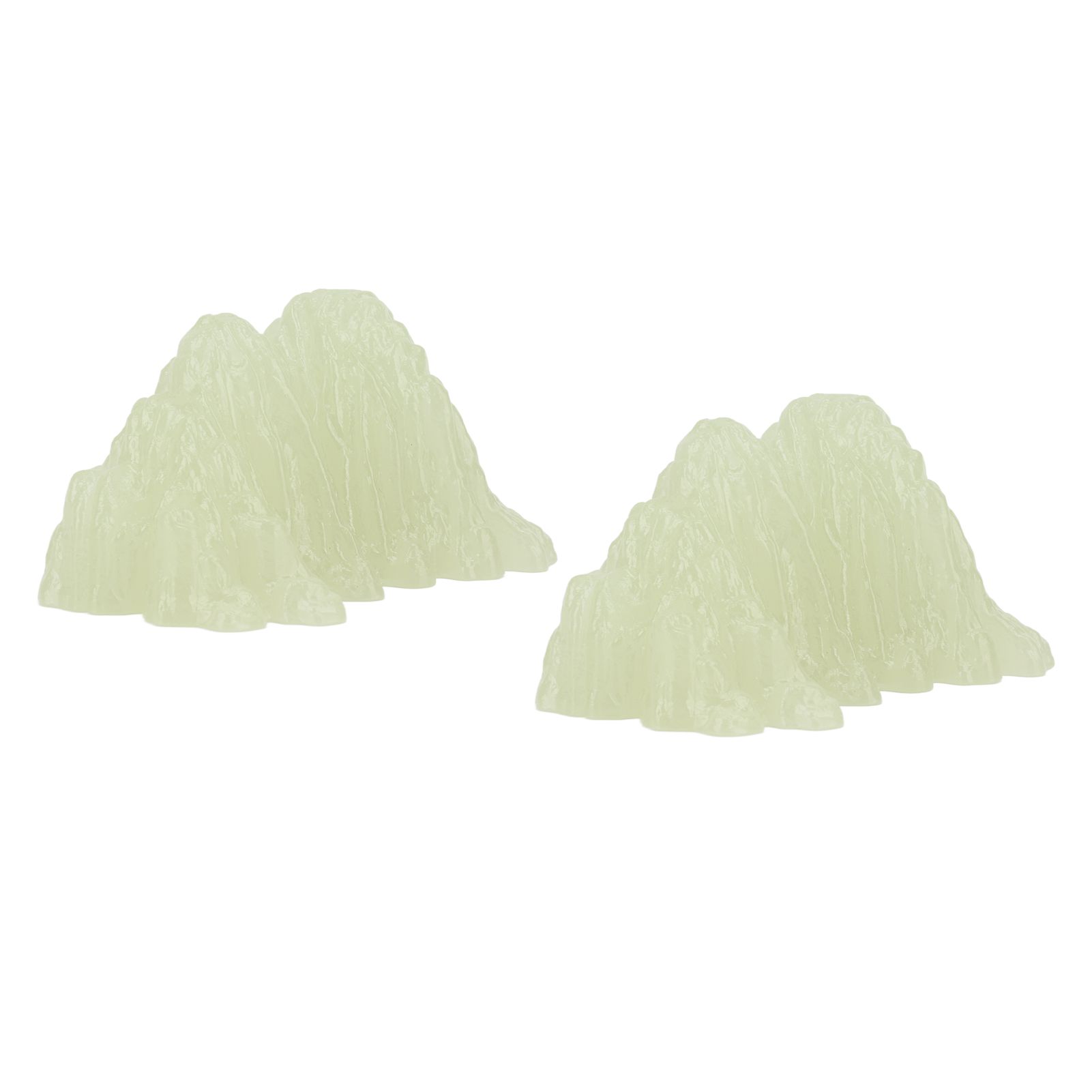 2Pcs Green Fluorite Mineral Crystal Specimen Desktop Simulation Super Bright view 10