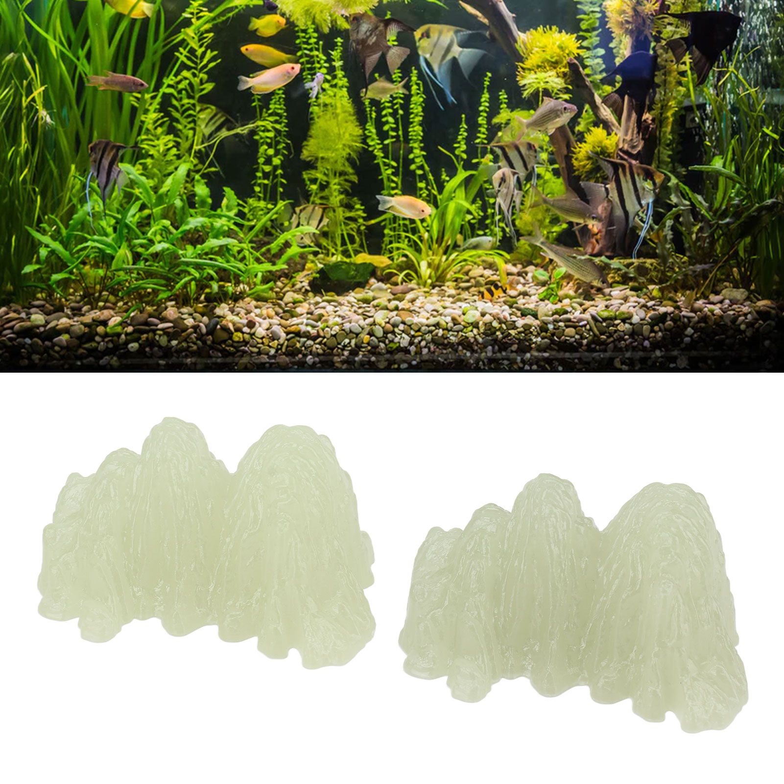 2Pcs Green Fluorite Mineral Crystal Specimen Desktop Simulation Super Bright view 12
