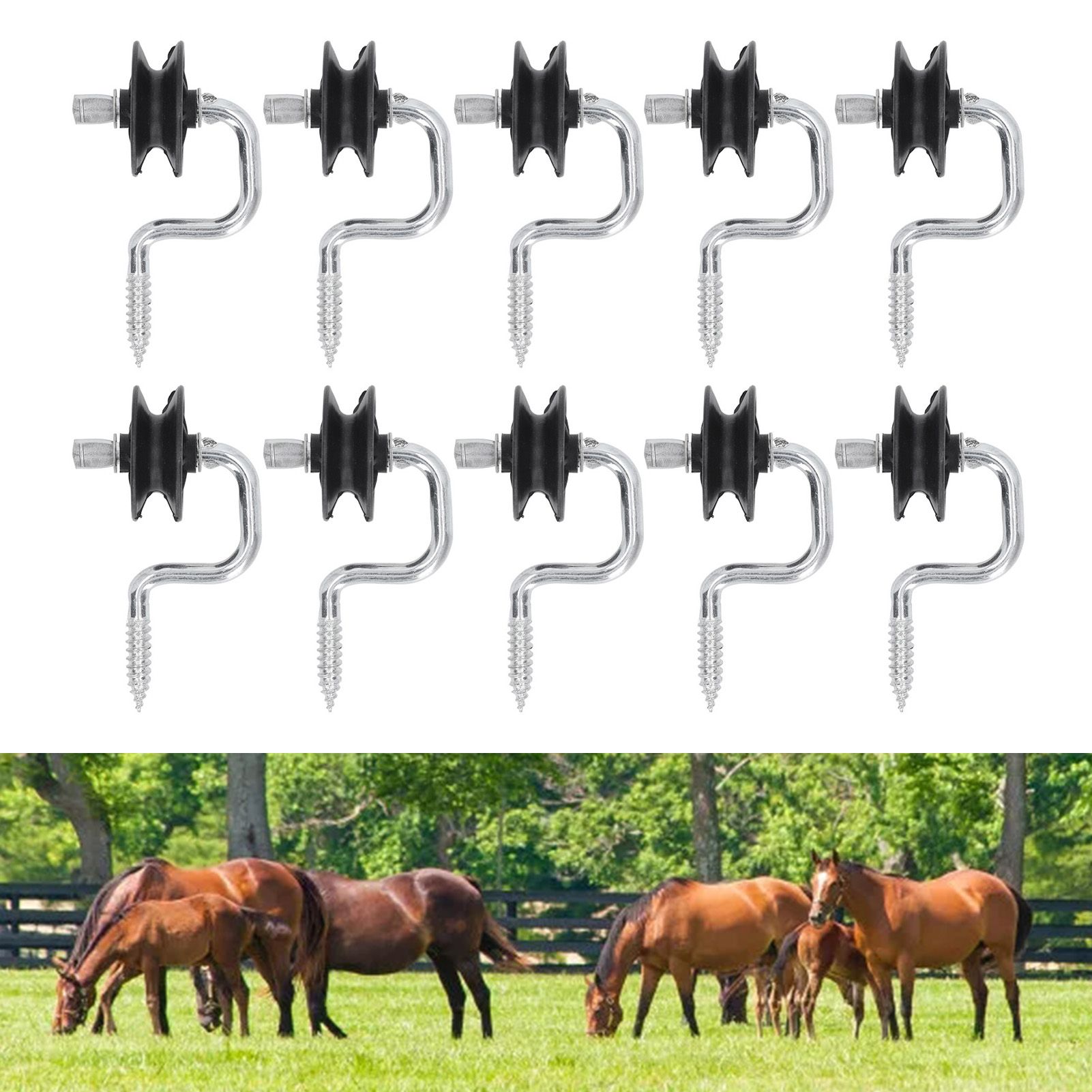 10 Pack Field Electronic Fence Front End Accessories Self Tapping Insulators view 12