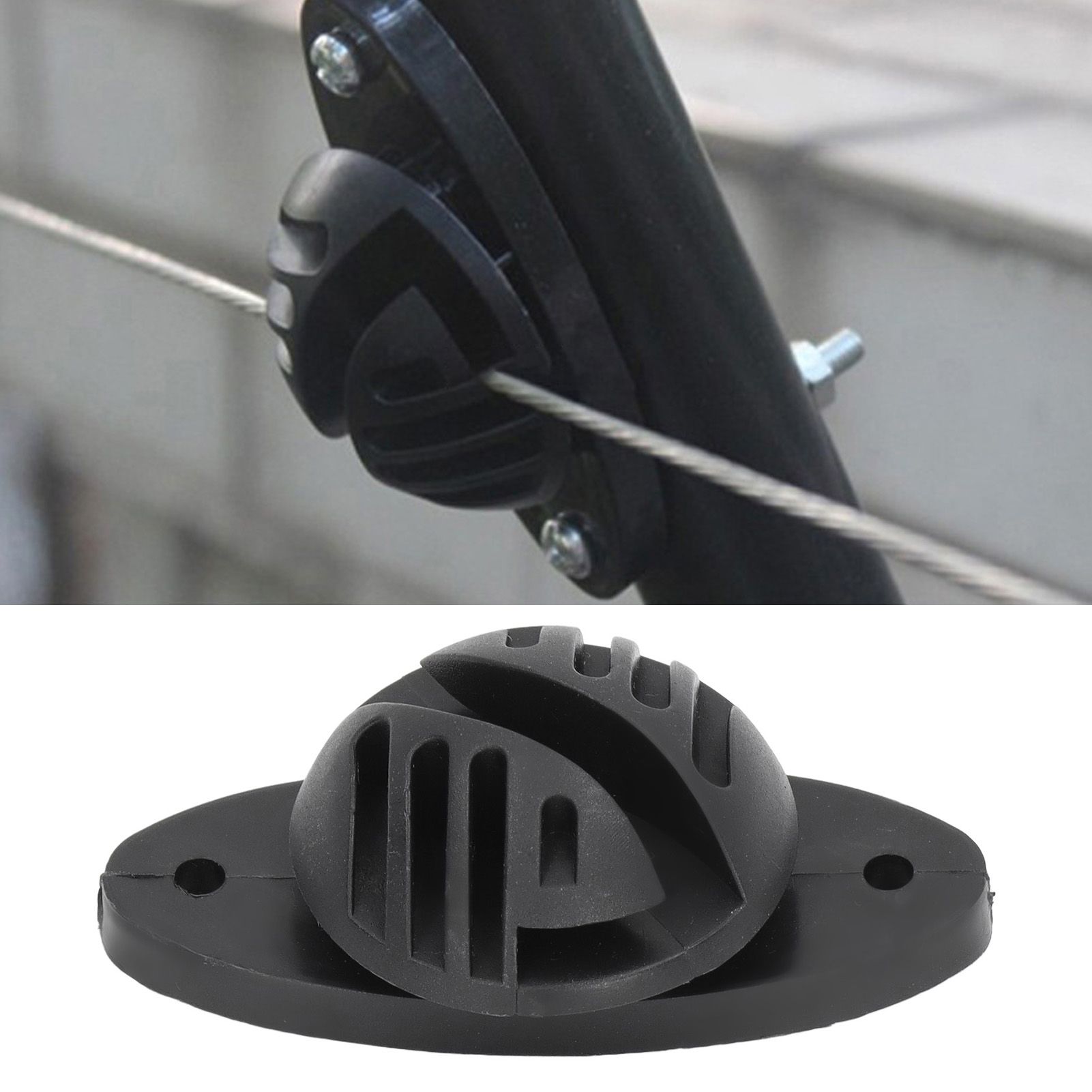 100 PCS Electric Fence Insulator Intermediate Bearing Rod Hemispherical view 11