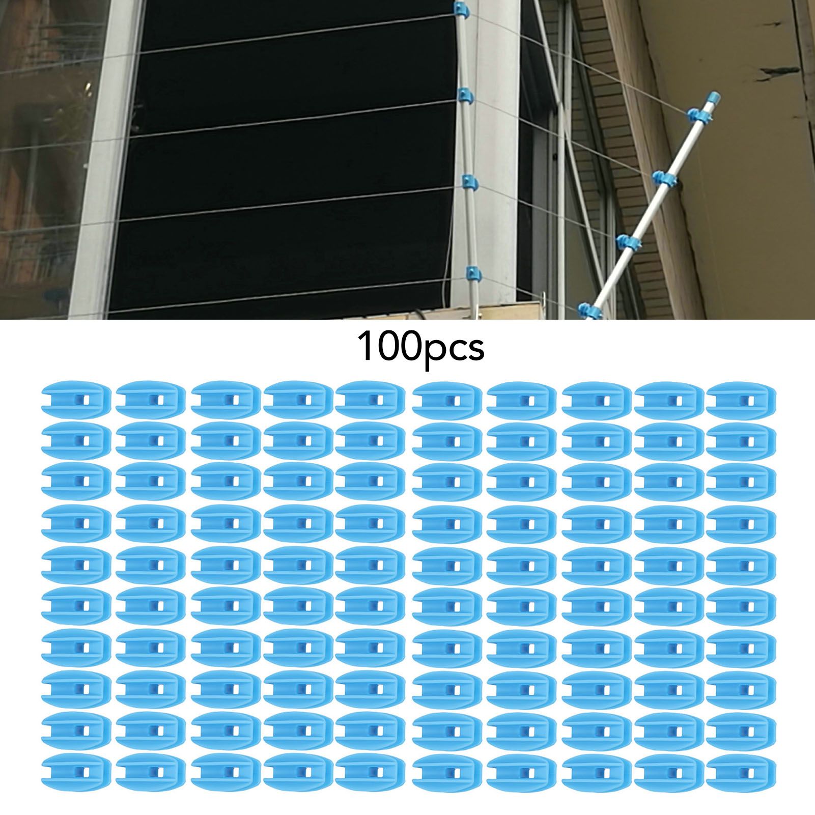 100PCS Electric Fence Insulator Weather Resistant ABS Square Tube Post view 11