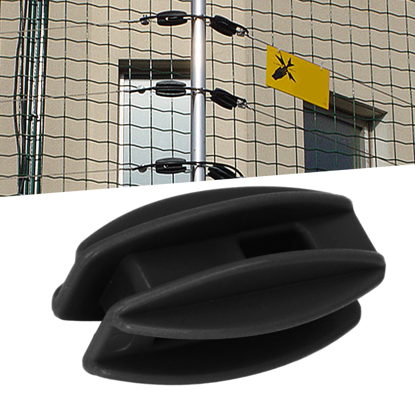 100PCS Electric Fence Insulator Weather Resistant ABS Square Tube Post view 12