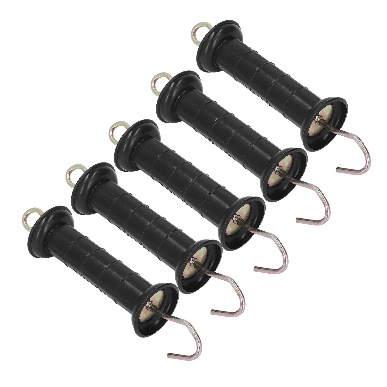 5Pcs Electric Fence Handle Insulated Gate Grip Bar with Metal Hook for Farm view 2