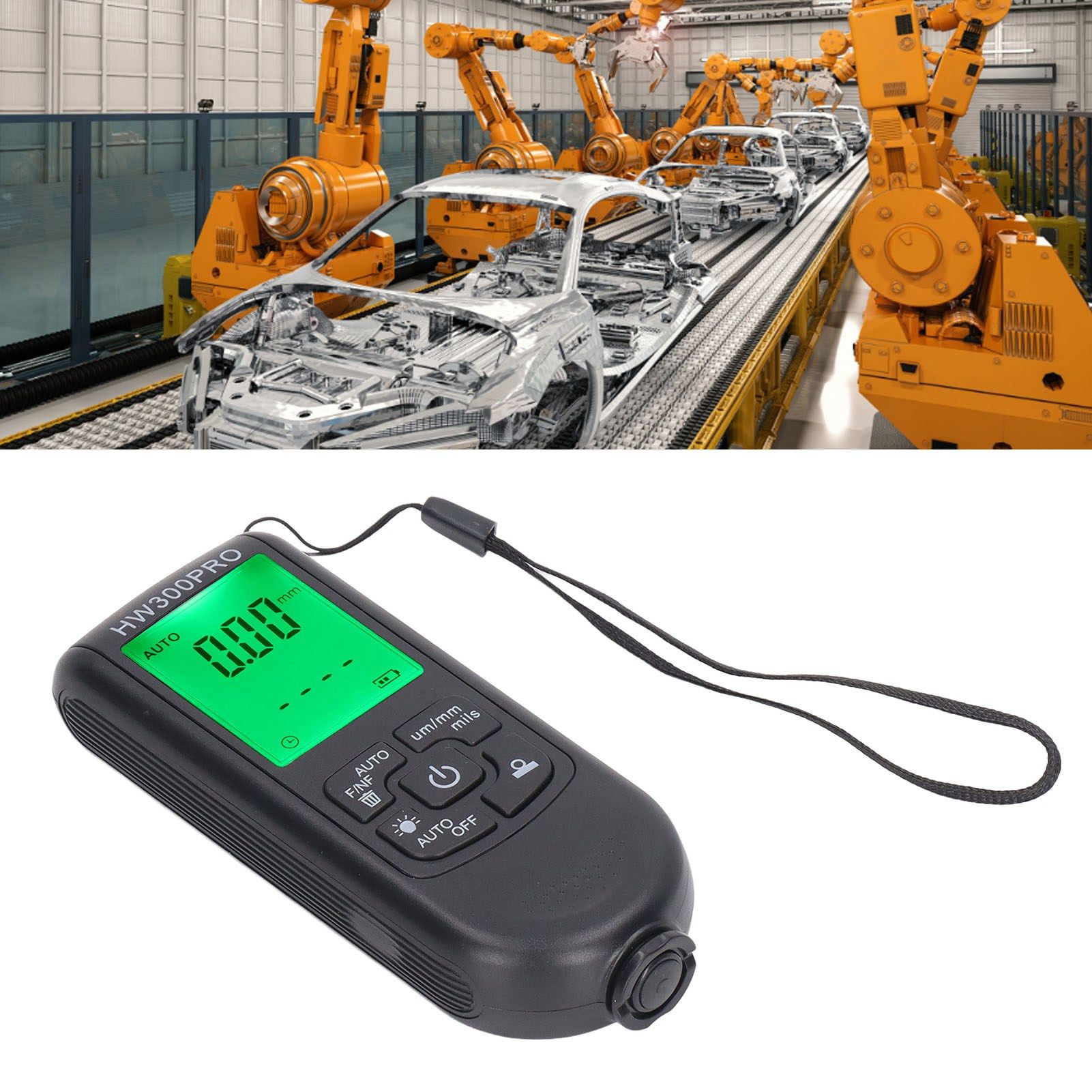 Digital Coating Thickness Gauge ABS with Portable Rope Automatic Shutdown view 11