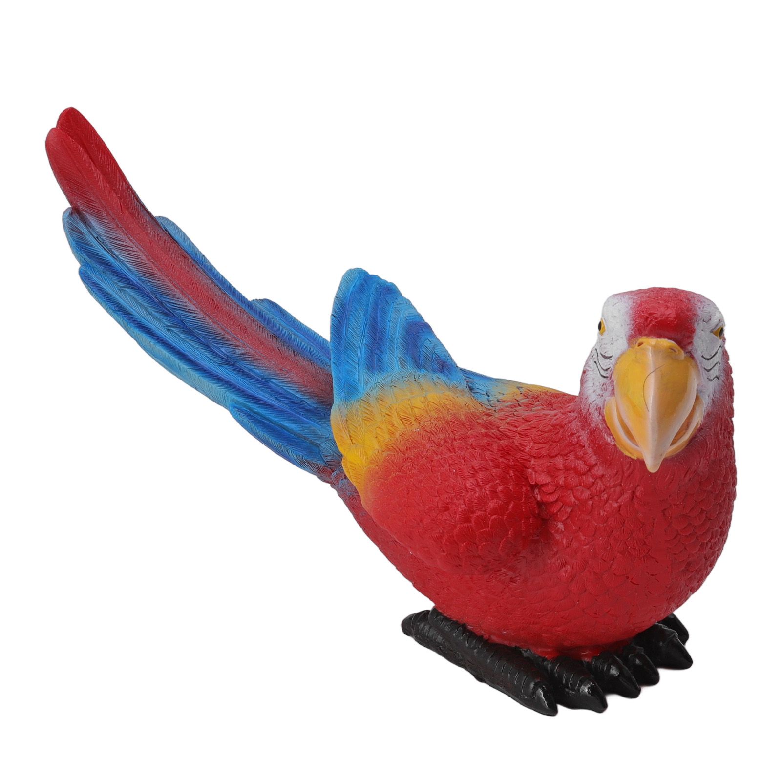 Parrot Sculpture Ornament Waterproof Lifelike Synthetic Resin Decorative Bird — image 1