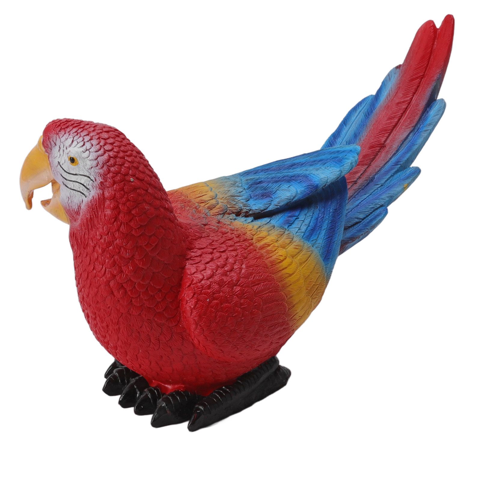 Parrot Sculpture Ornament Waterproof Lifelike Synthetic Resin Decorative Bird view 3