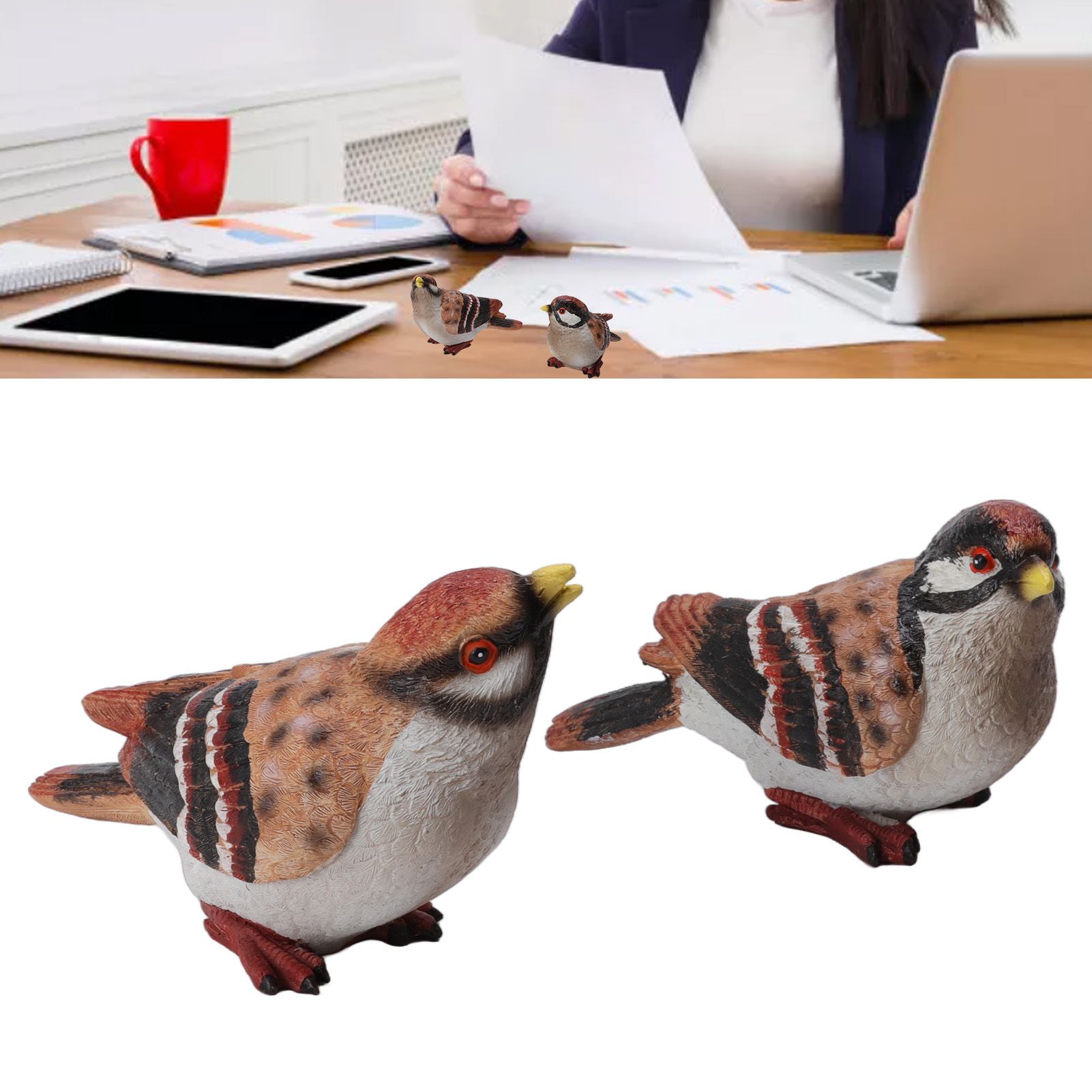 Garden Bird Ornament Resin Crafts Courtyard Simulation Bird Models Decorative view 11
