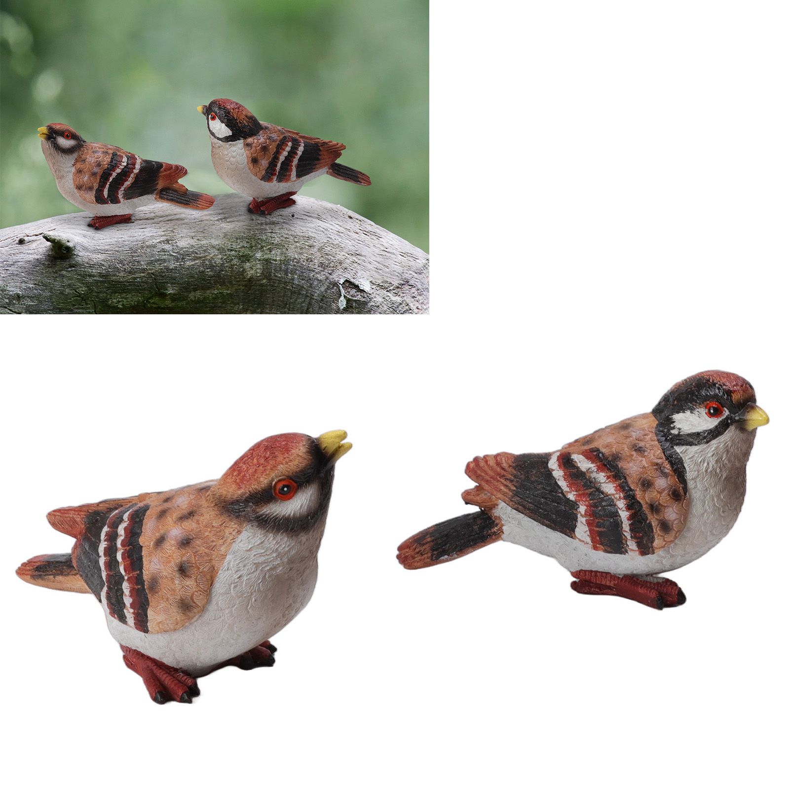 Garden Bird Ornament Resin Crafts Courtyard Simulation Bird Models Decorative view 12