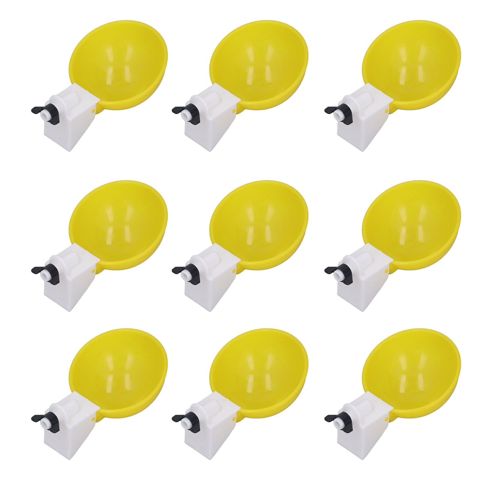 9pcs Chicken Water Cups Yellow Poultry Automatic Drinking Bowl Water Cups view 2